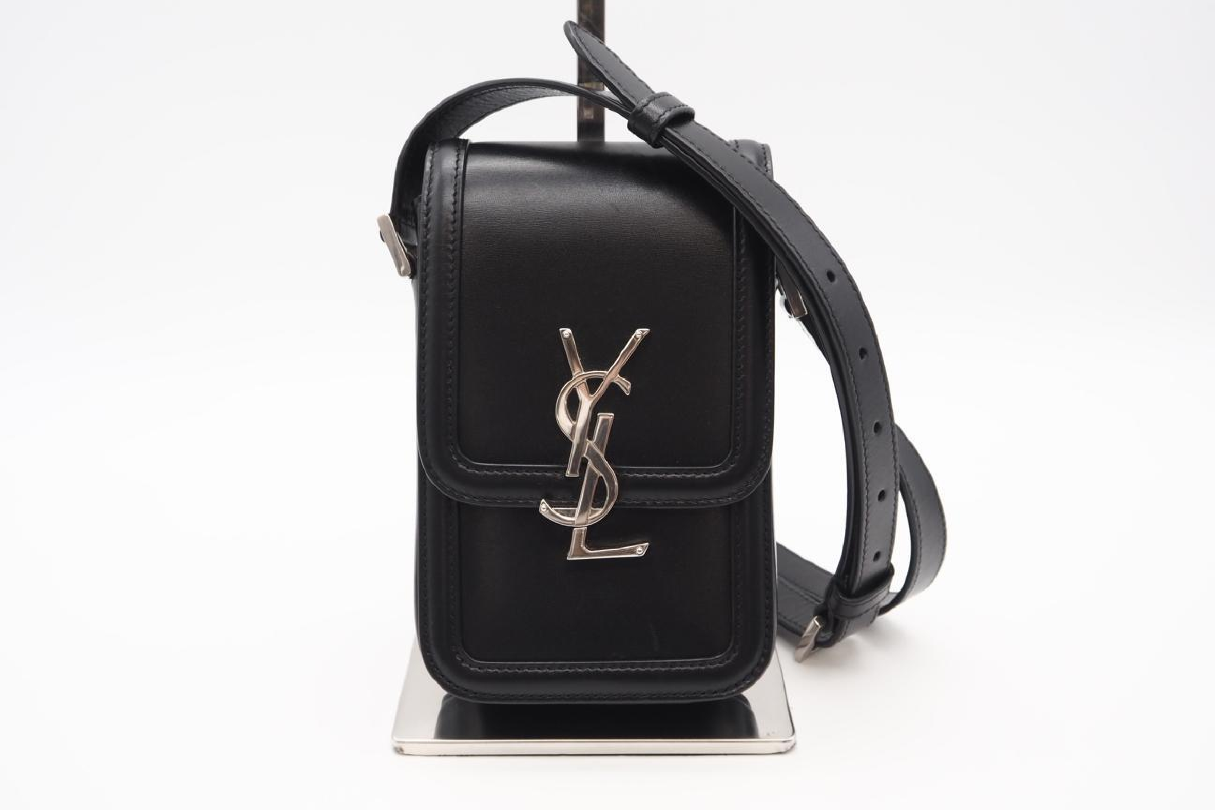 753963 YSL Logo Solferino Mini Black Shoulder Bag