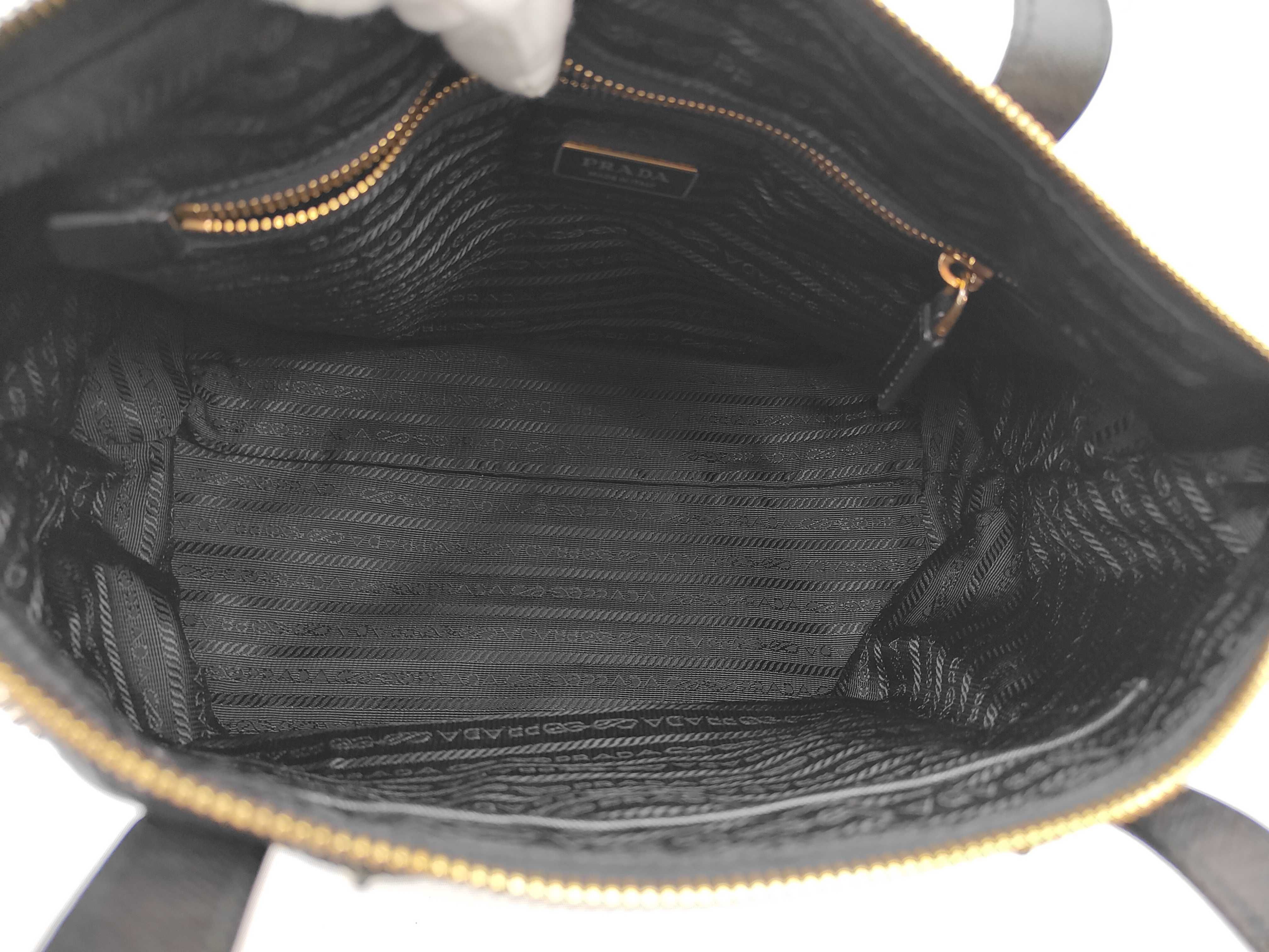 Nylon Black Robot Handbag with Shoulder Strap — view 9