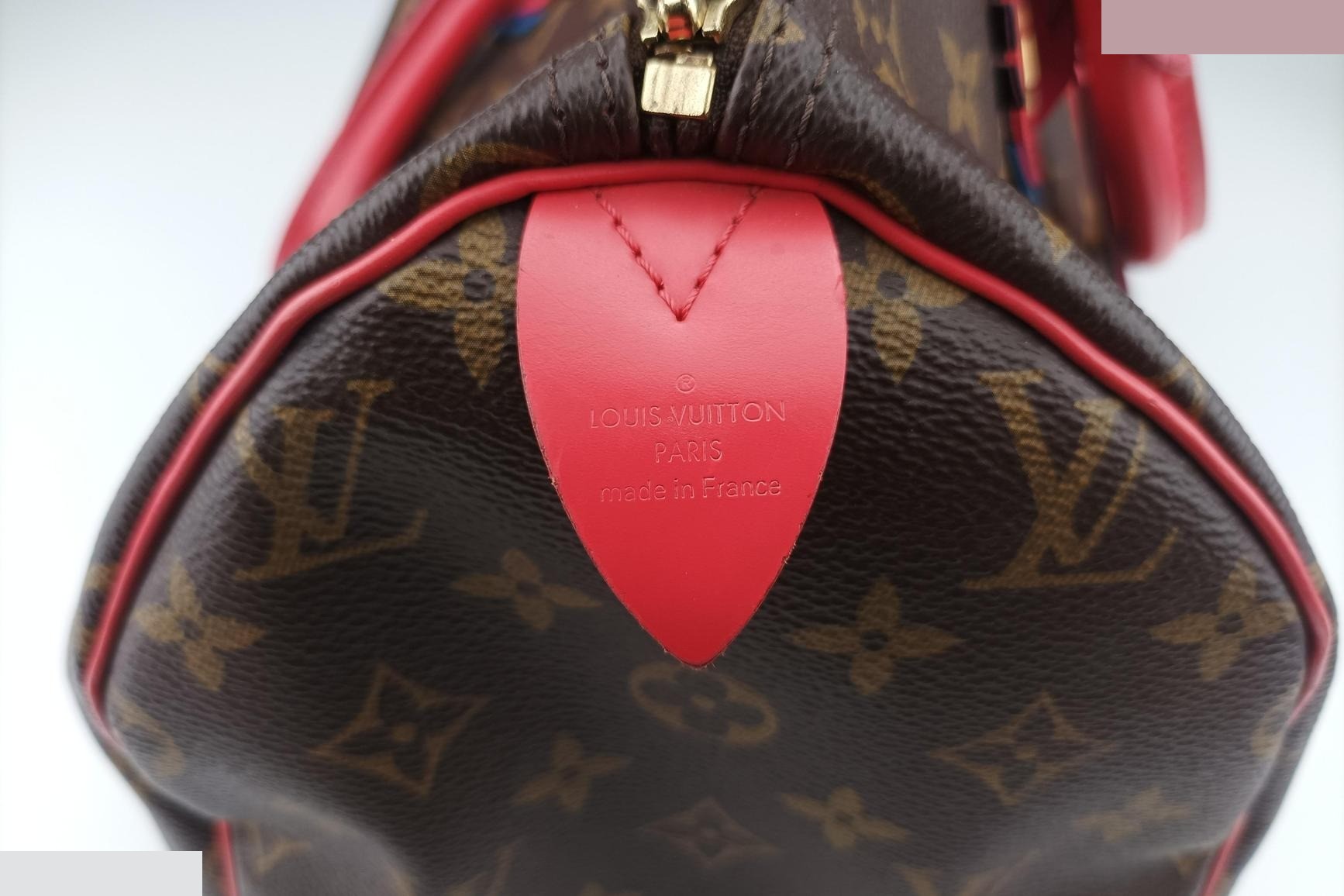 Speedy 30 Monogram Totem Monogram/Brown x Flamingo — view 7