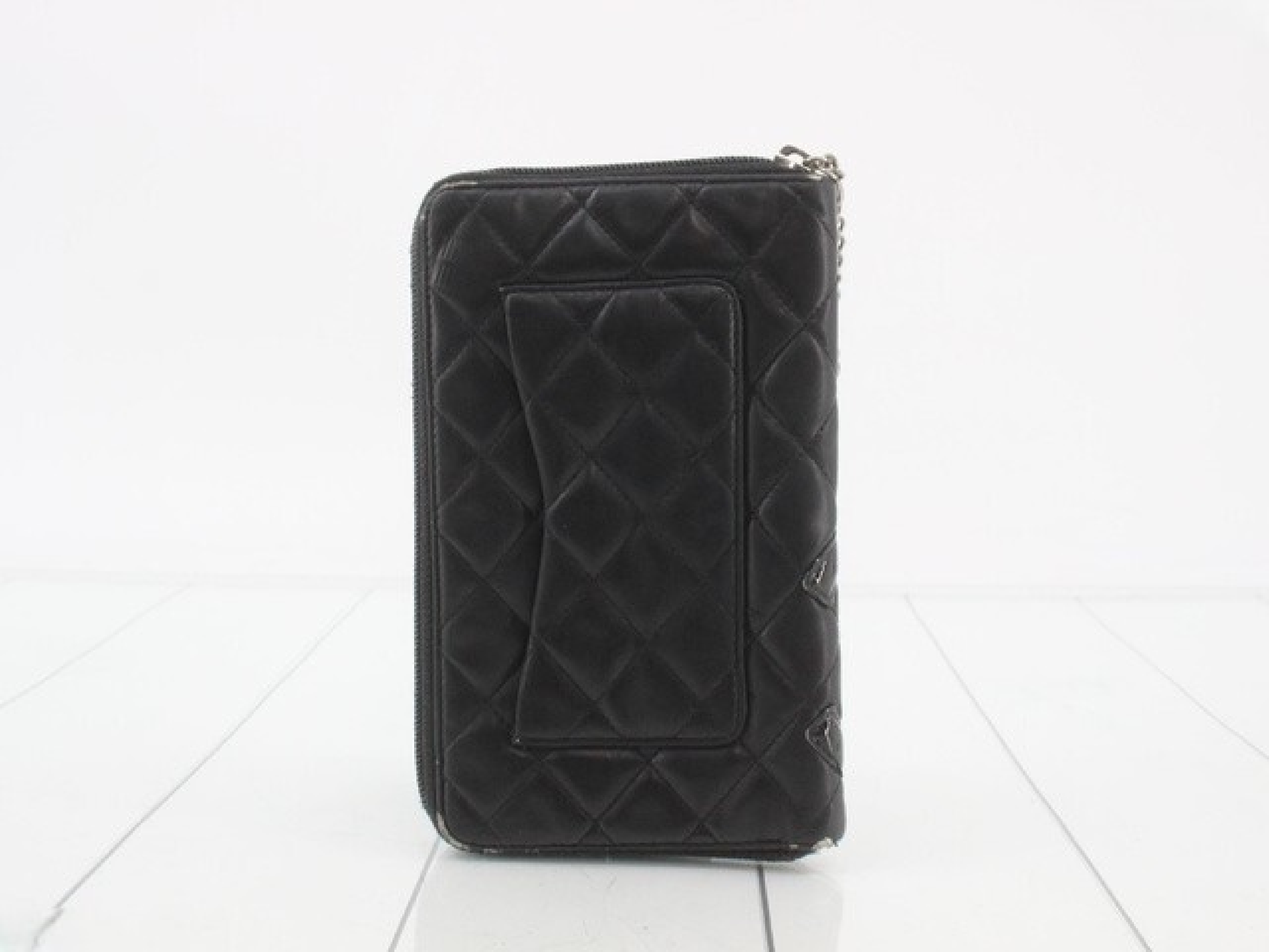 Cambon Line Leather/Enamel Round Zip Long Wallet — view 2