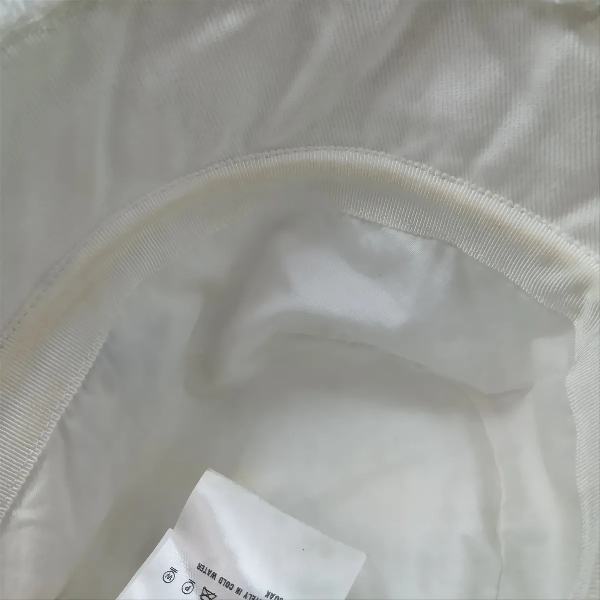 1HC137 Logo Bucket Hat, Size M, Polyester, White. Shows signs of wear, — view 8
