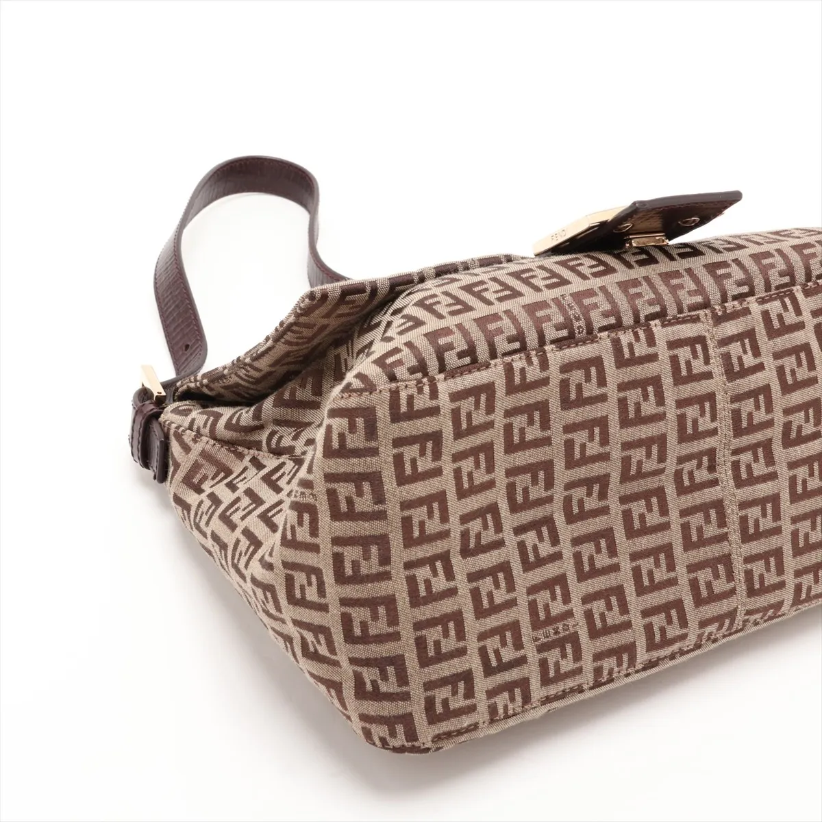 Zucchino Mamma Bucket 8BR001 Canvas x Leather Shoulder Bag Brown — view 4