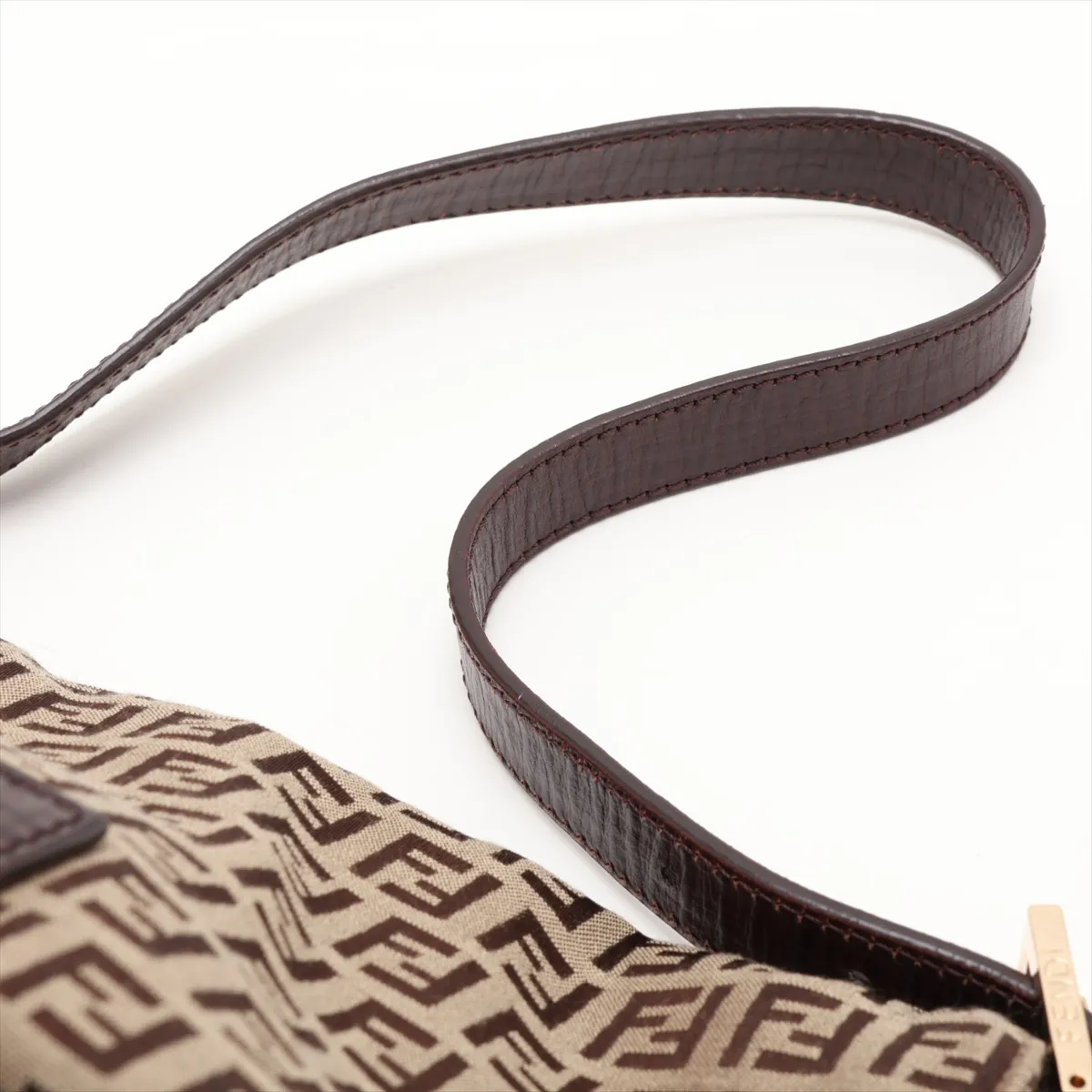 Zucchino Mamma Bucket 8BR001 Canvas x Leather Shoulder Bag Brown — view 5