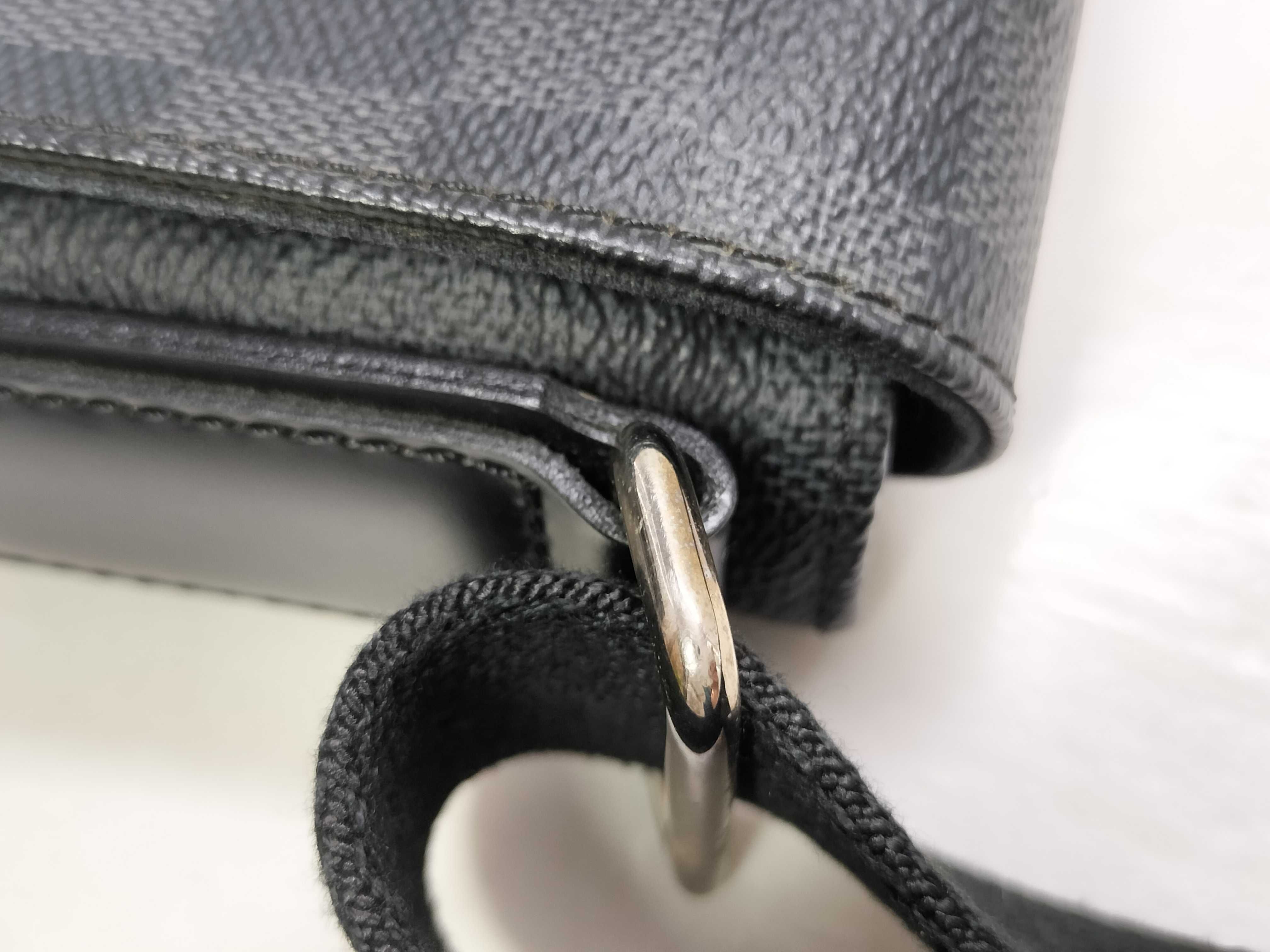 Damier Graphite District PM N41260 Black FL4155 Shoulder Bag — view 5