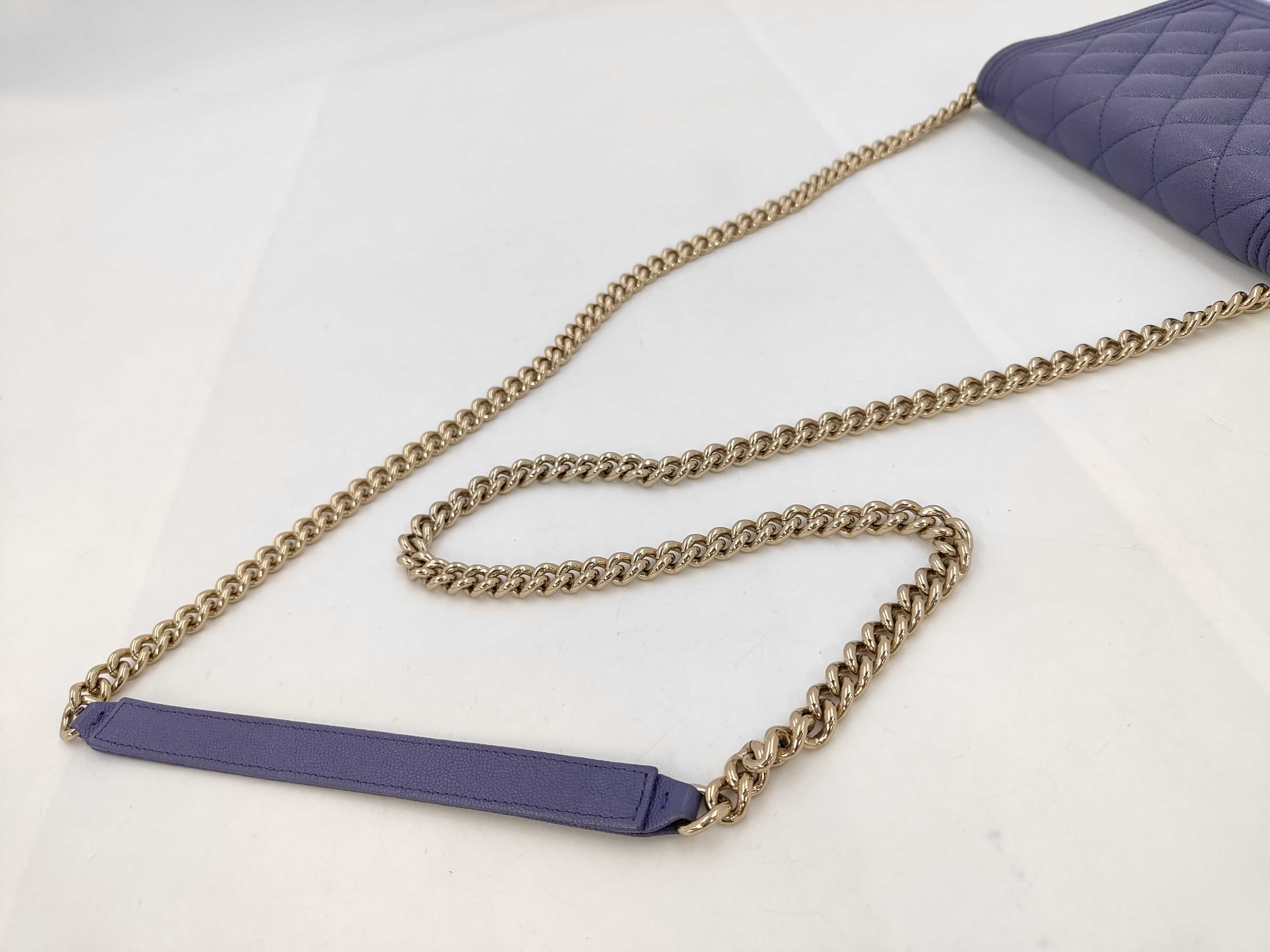 Boy Caviar Skin Chain Wallet Shoulder Bag — view 3