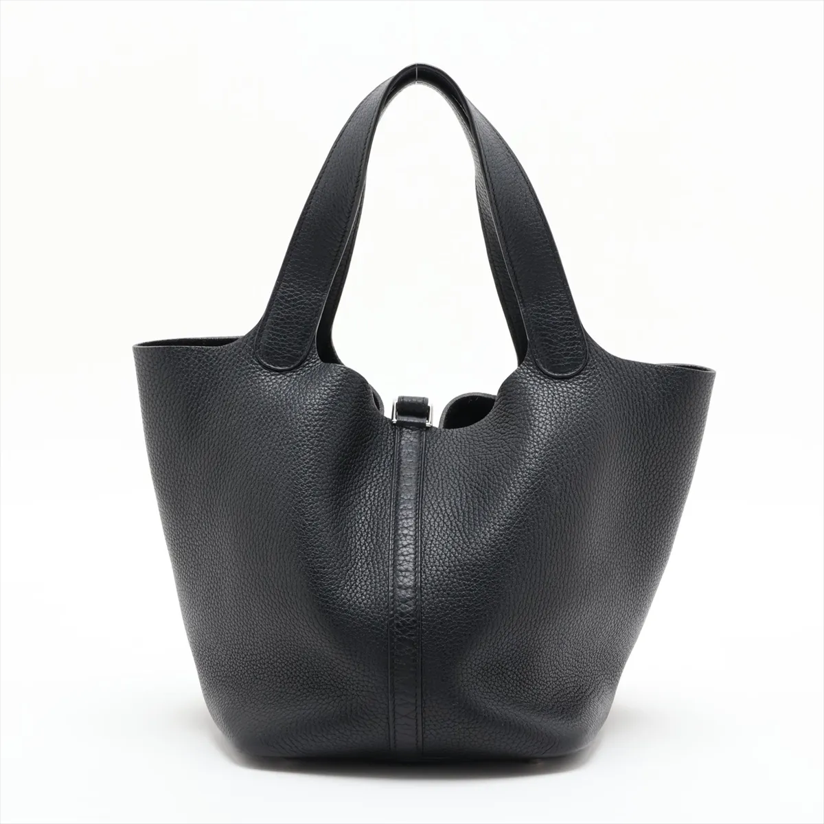 Picotin Lock 22 MM, Taurillon Clemence leather, black, silver hardware, C: 2018 — view 2