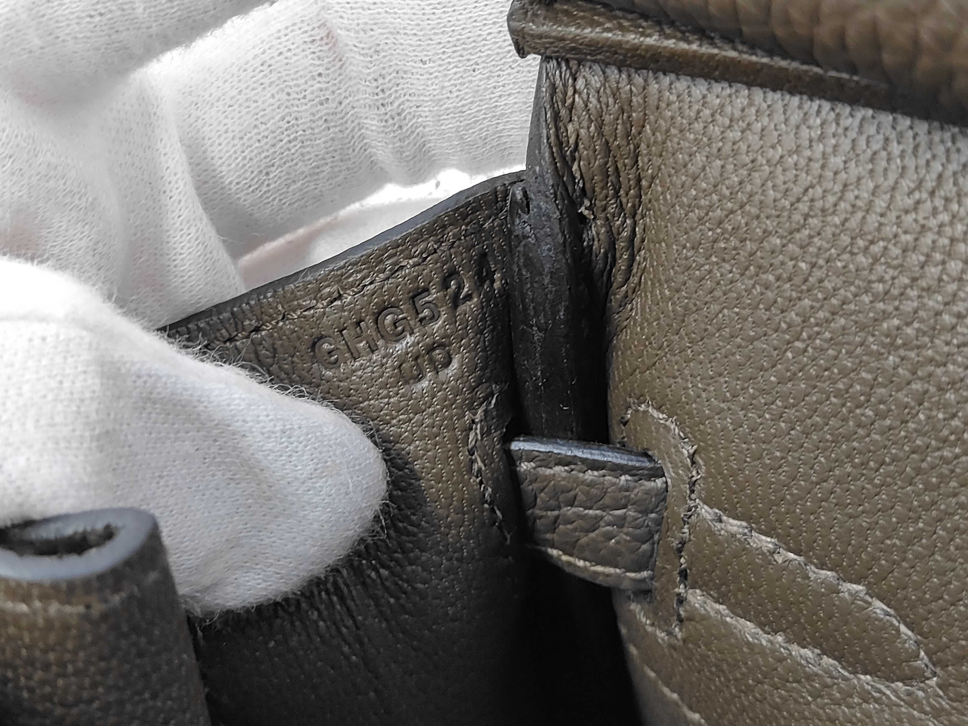 Birkin 25 Togo Vert Roden Champagne Gold Hardware G Stamp Handbag — view 11