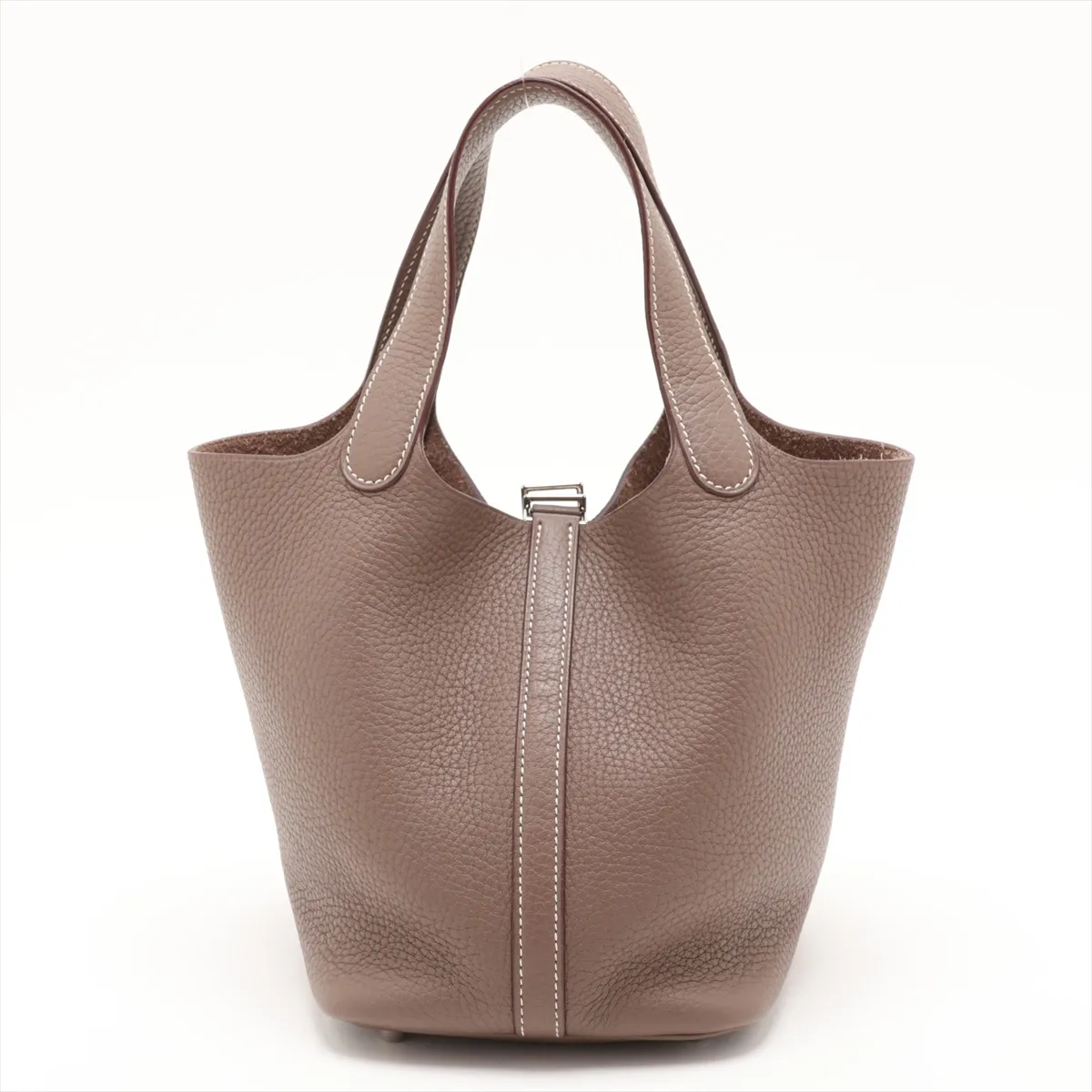 Picotin Lock 18 PM, Taurillon Clemence leather, Etoupe color, silver hardware, X: 2016 — view 2