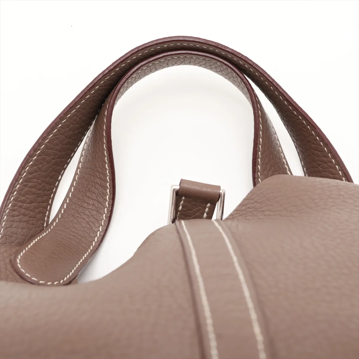 Picotin Lock 18 PM, Taurillon Clemence leather, Etoupe color, silver hardware, X: 2016 — view 6