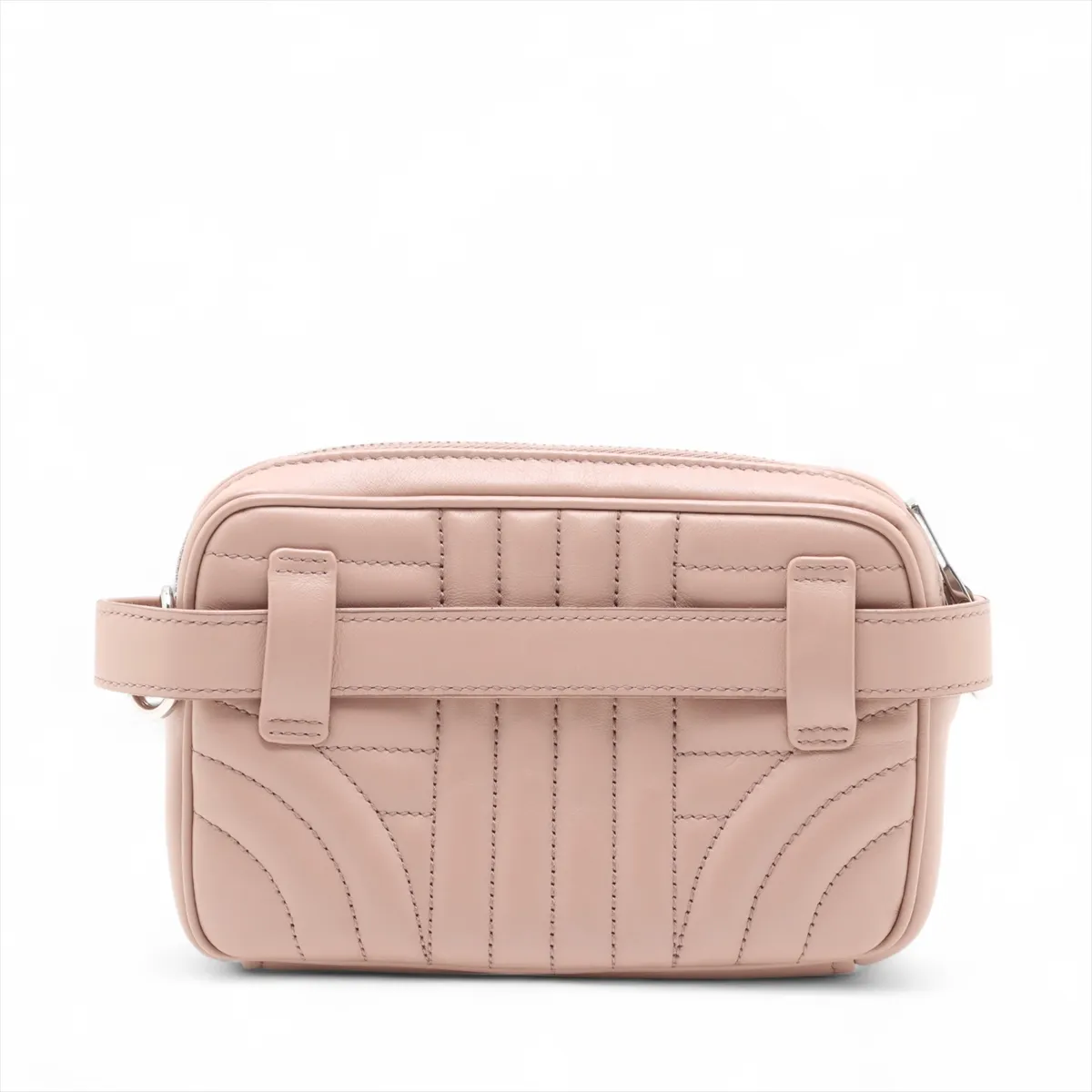 Leather 2WAY Waist Pouch Beige 1BL006 — view 2