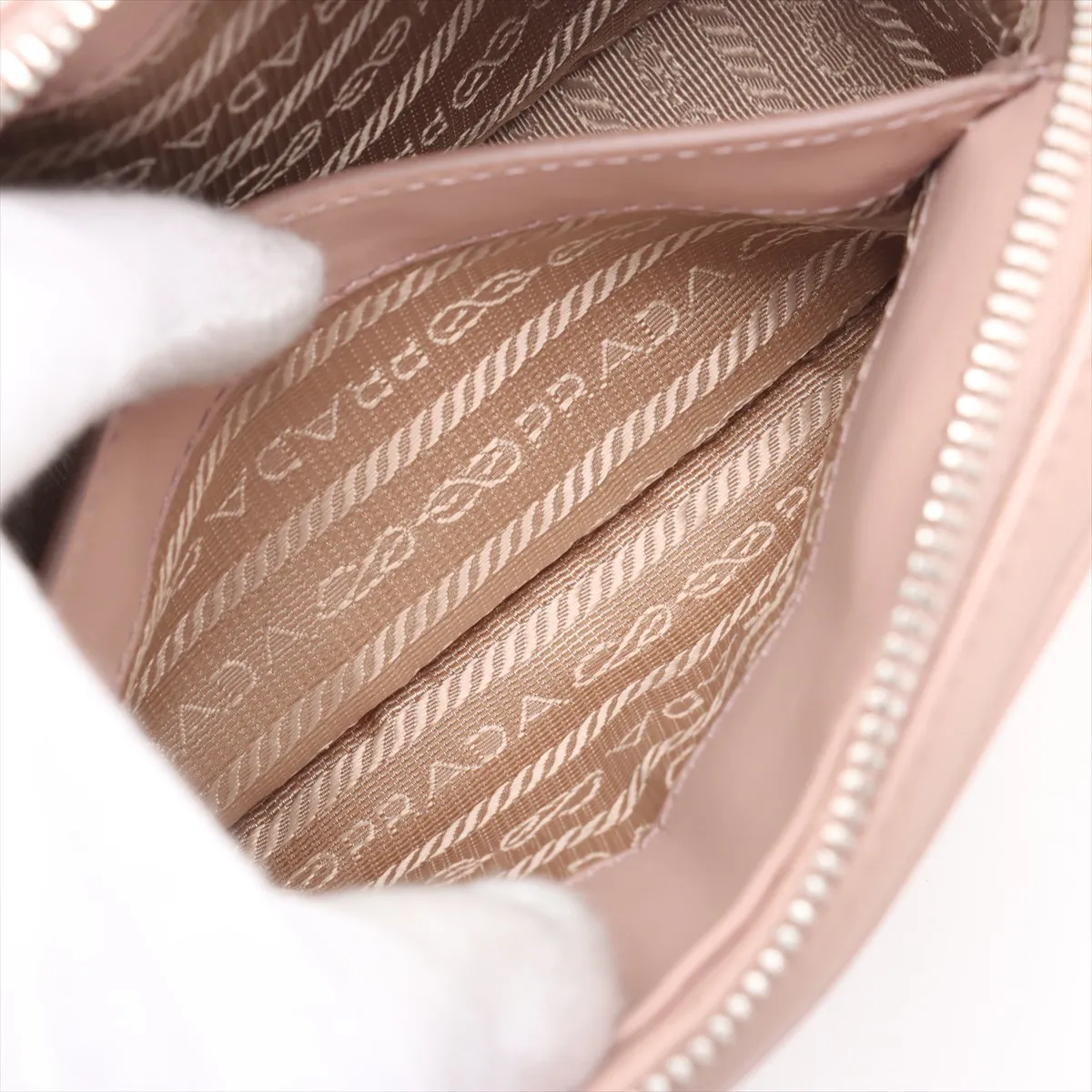 Leather 2WAY Waist Pouch Beige 1BL006 — view 8