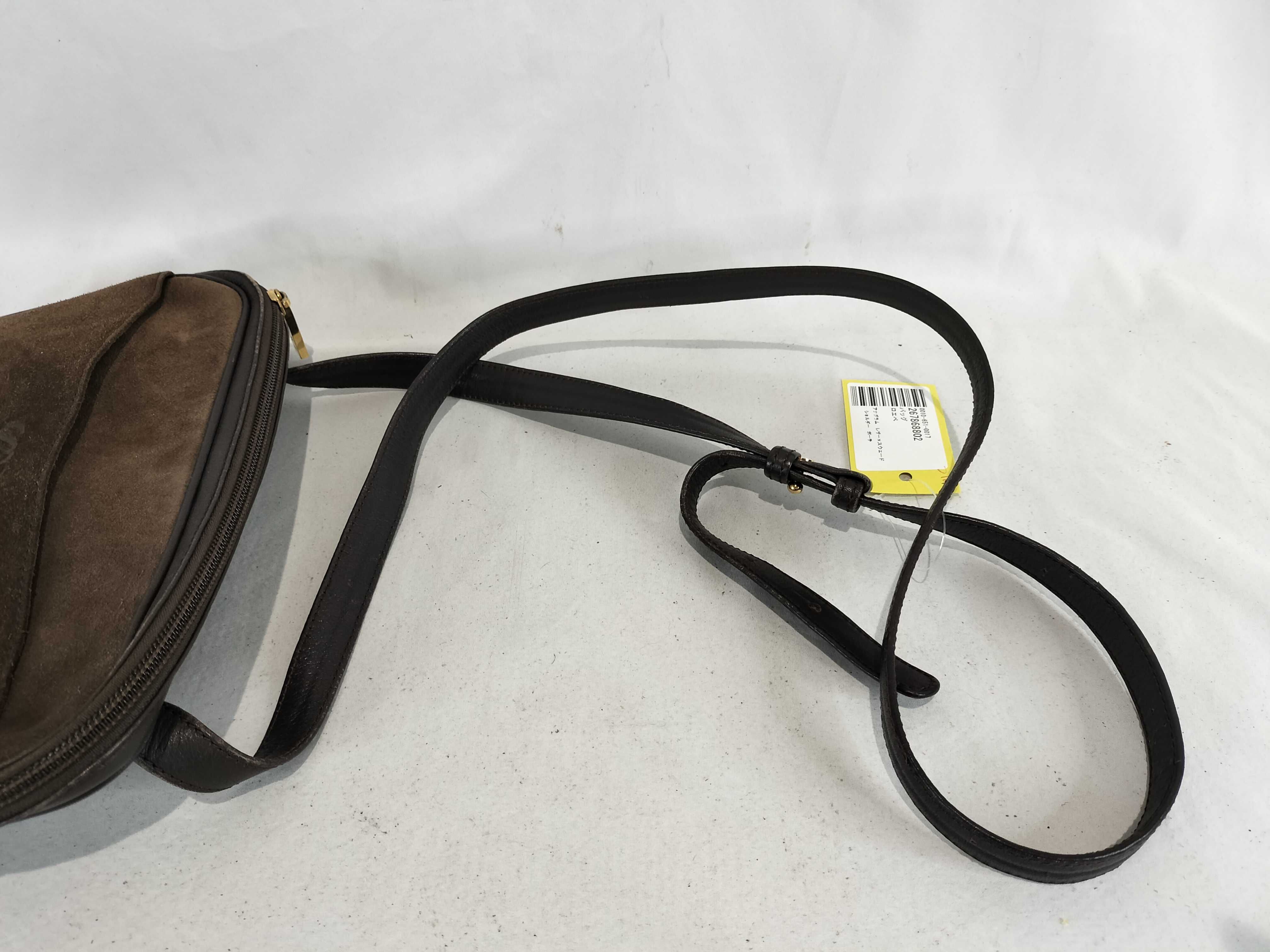 Anagram Leather x Suede Shoulder Pouch Shoulder Bag — view 3