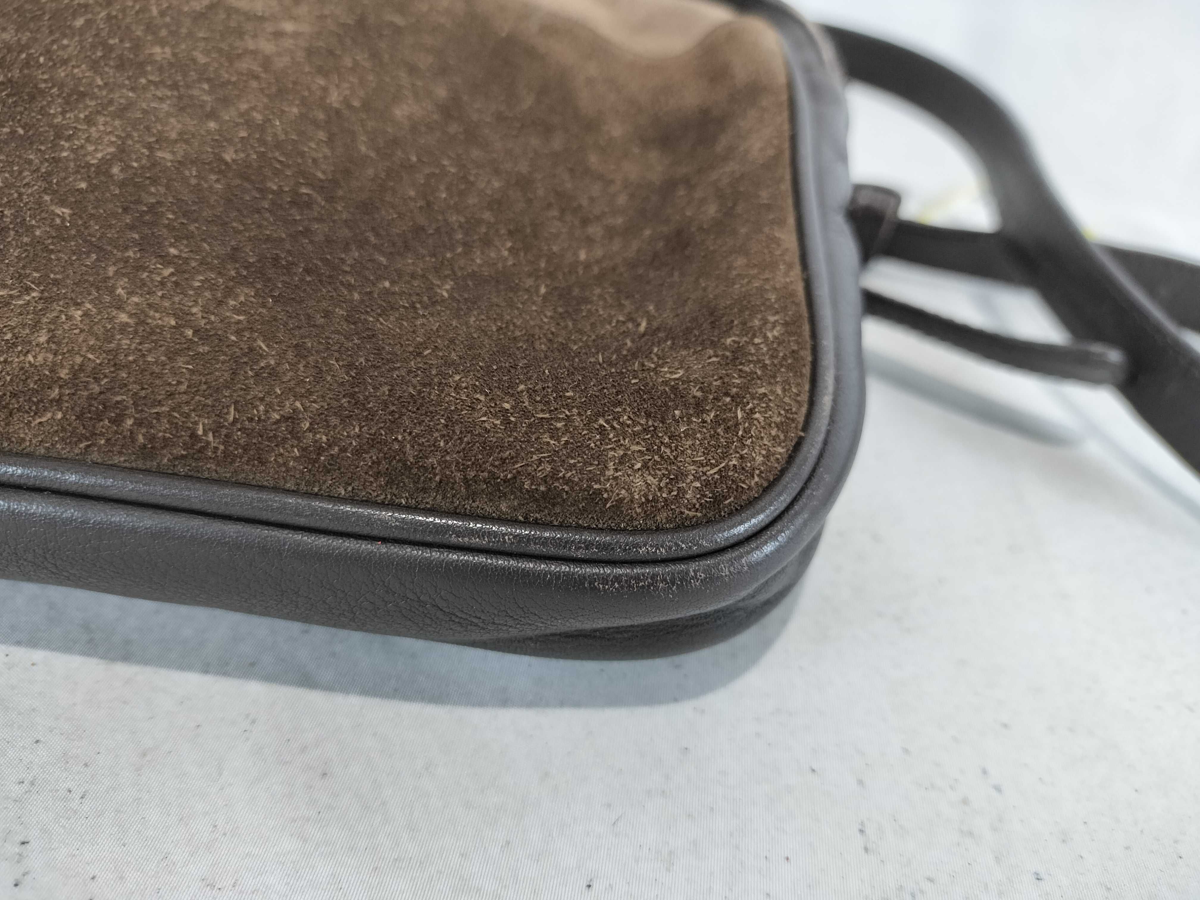 Anagram Leather x Suede Shoulder Pouch Shoulder Bag — view 6