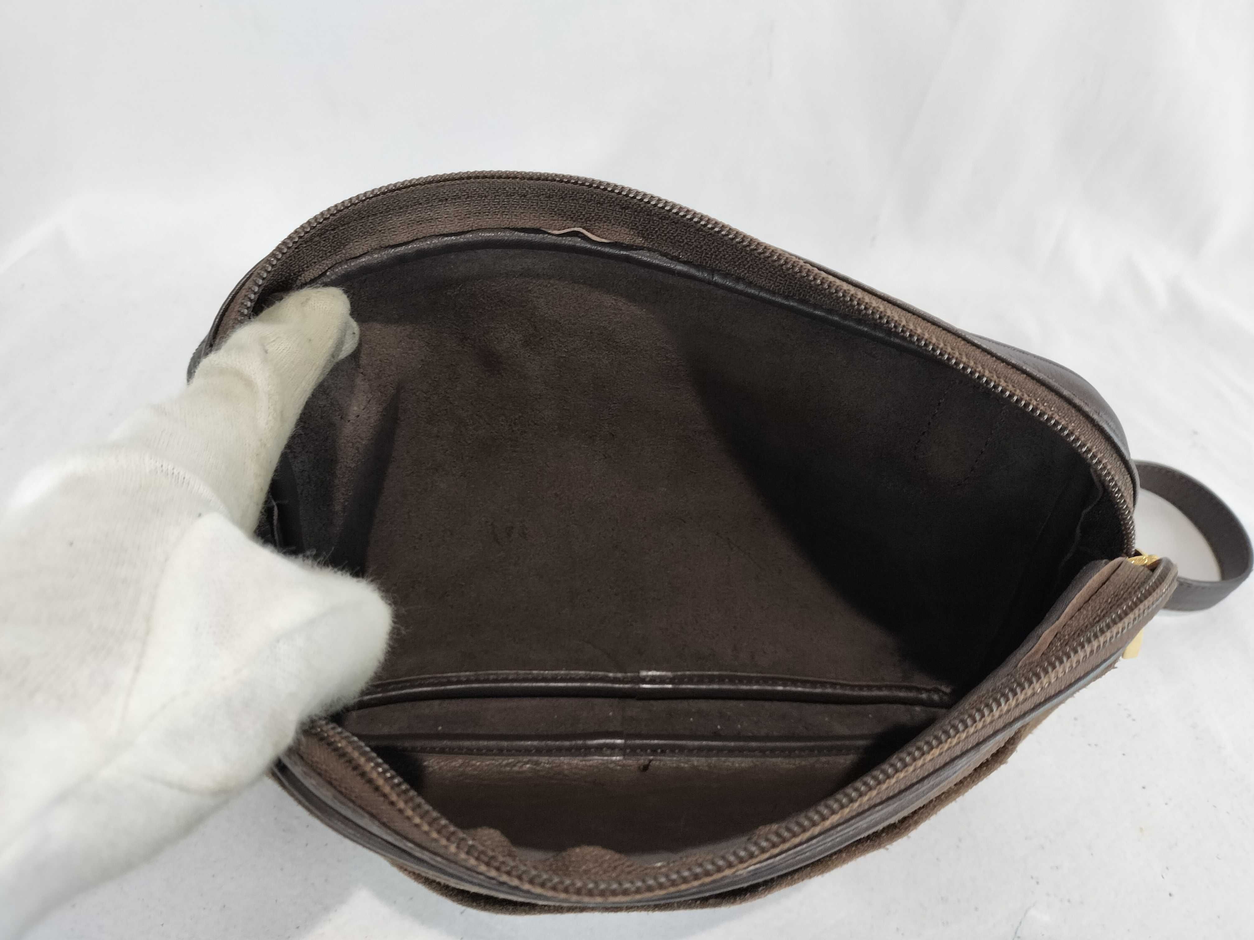 Anagram Leather x Suede Shoulder Pouch Shoulder Bag — view 10
