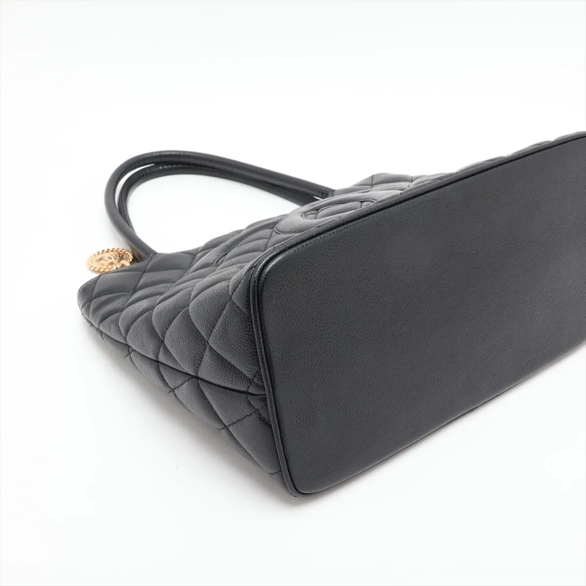 Reissue Caviar Skin Tote Bag, Black with Gold Hardware, 8417279, Series 8 — view 4