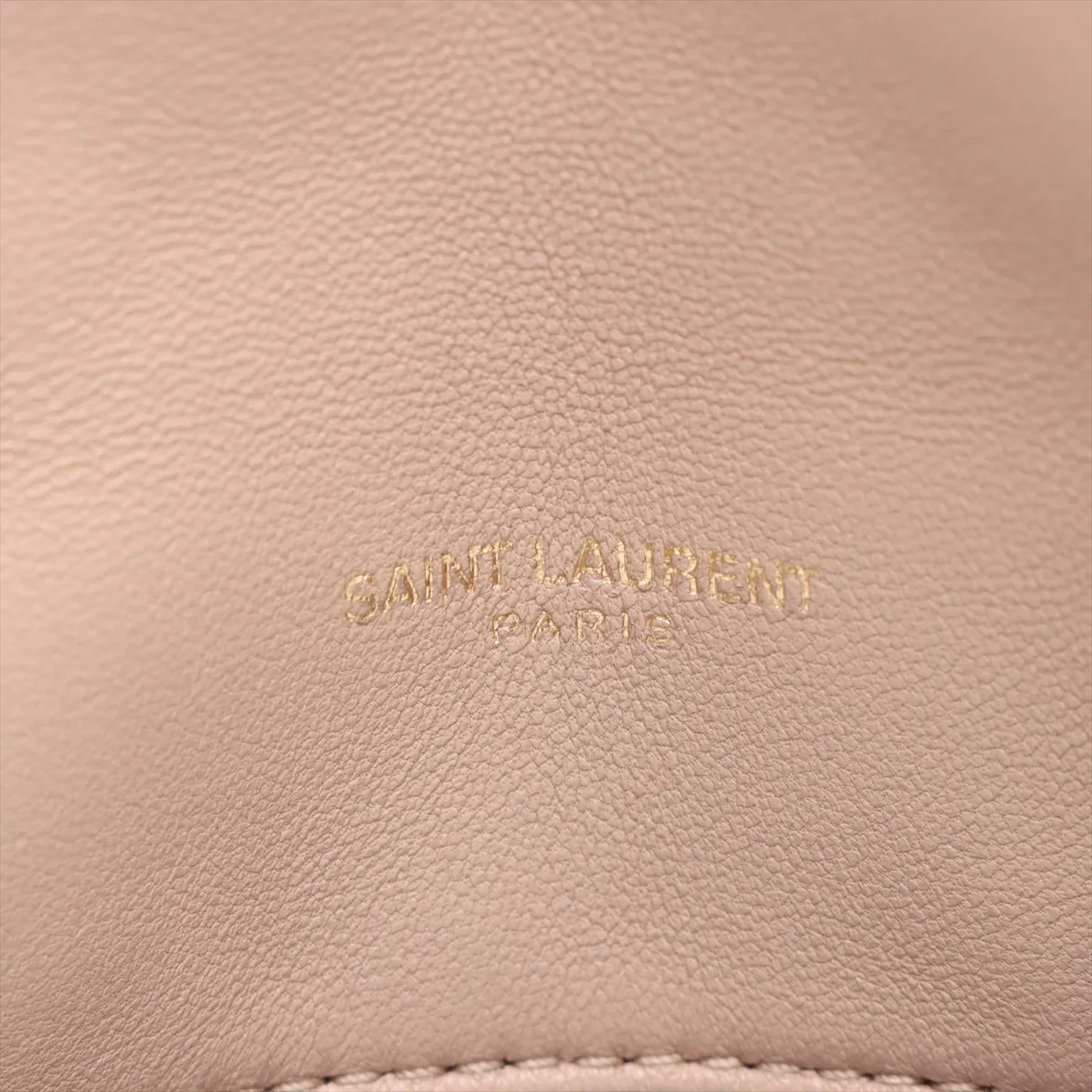 Puffer Leather Chain Shoulder Bag Beige 759337 — view 9