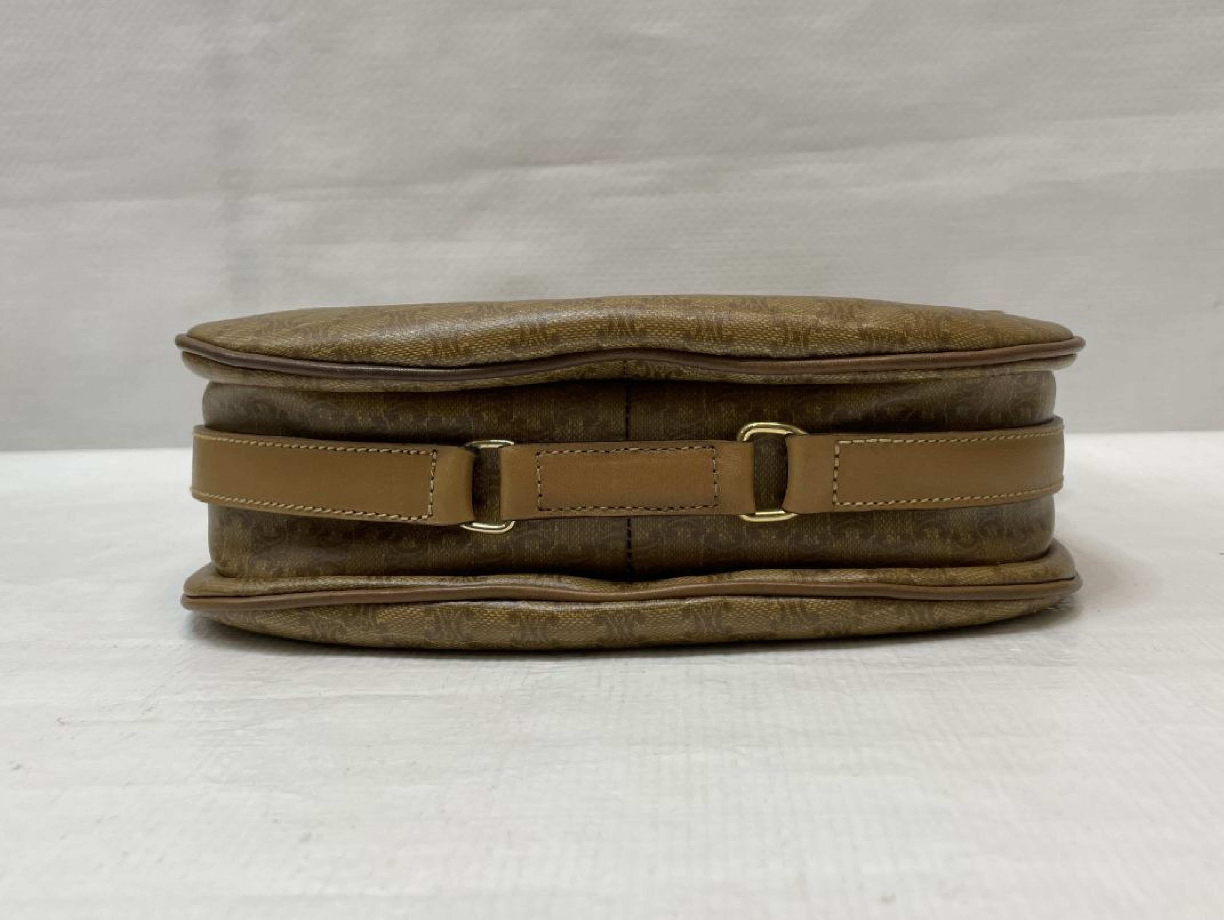 Triomphe Macadam Pattern Beige Shoulder Bag — view 4