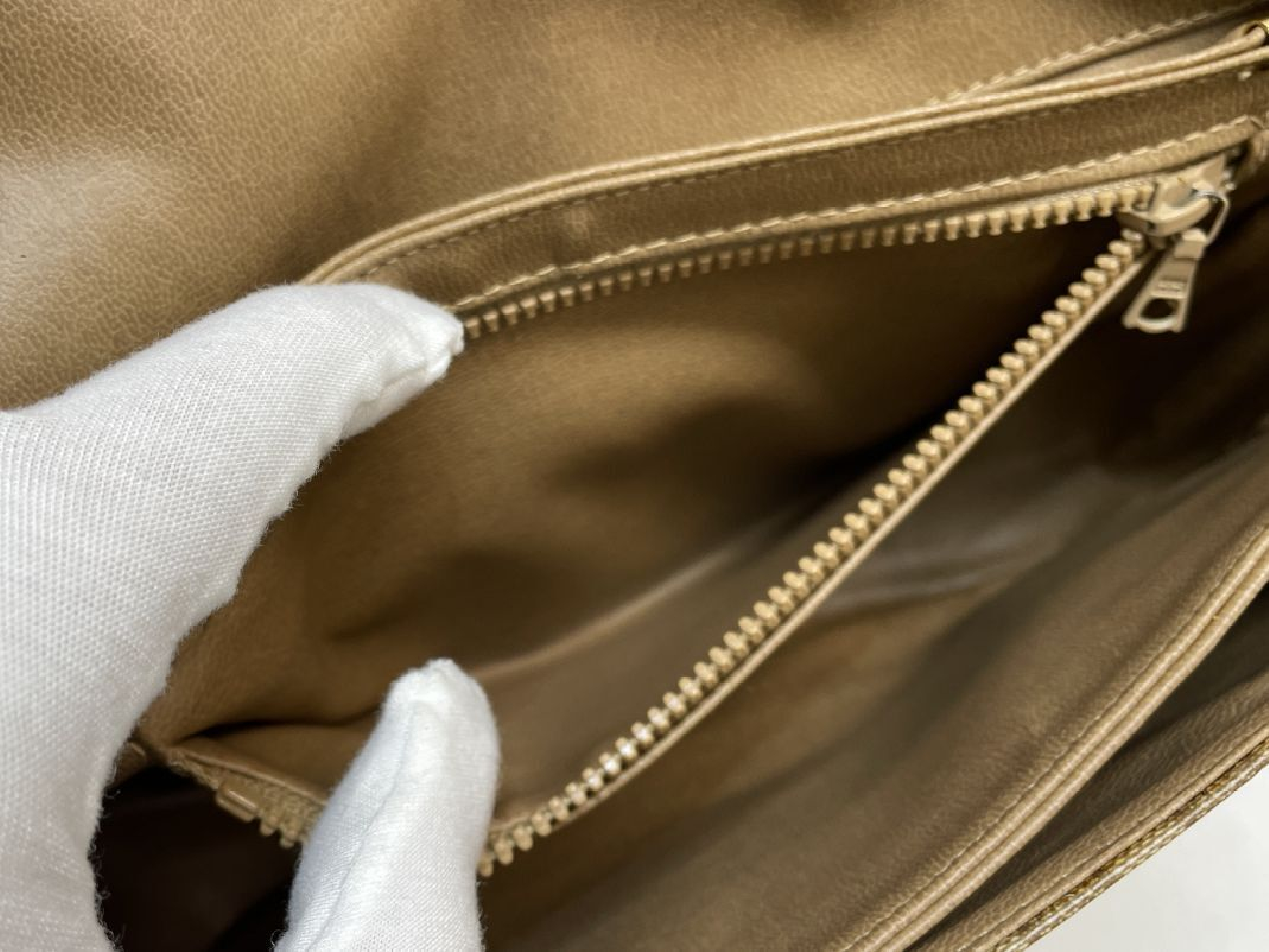 Triomphe Macadam Pattern Beige Shoulder Bag — view 8