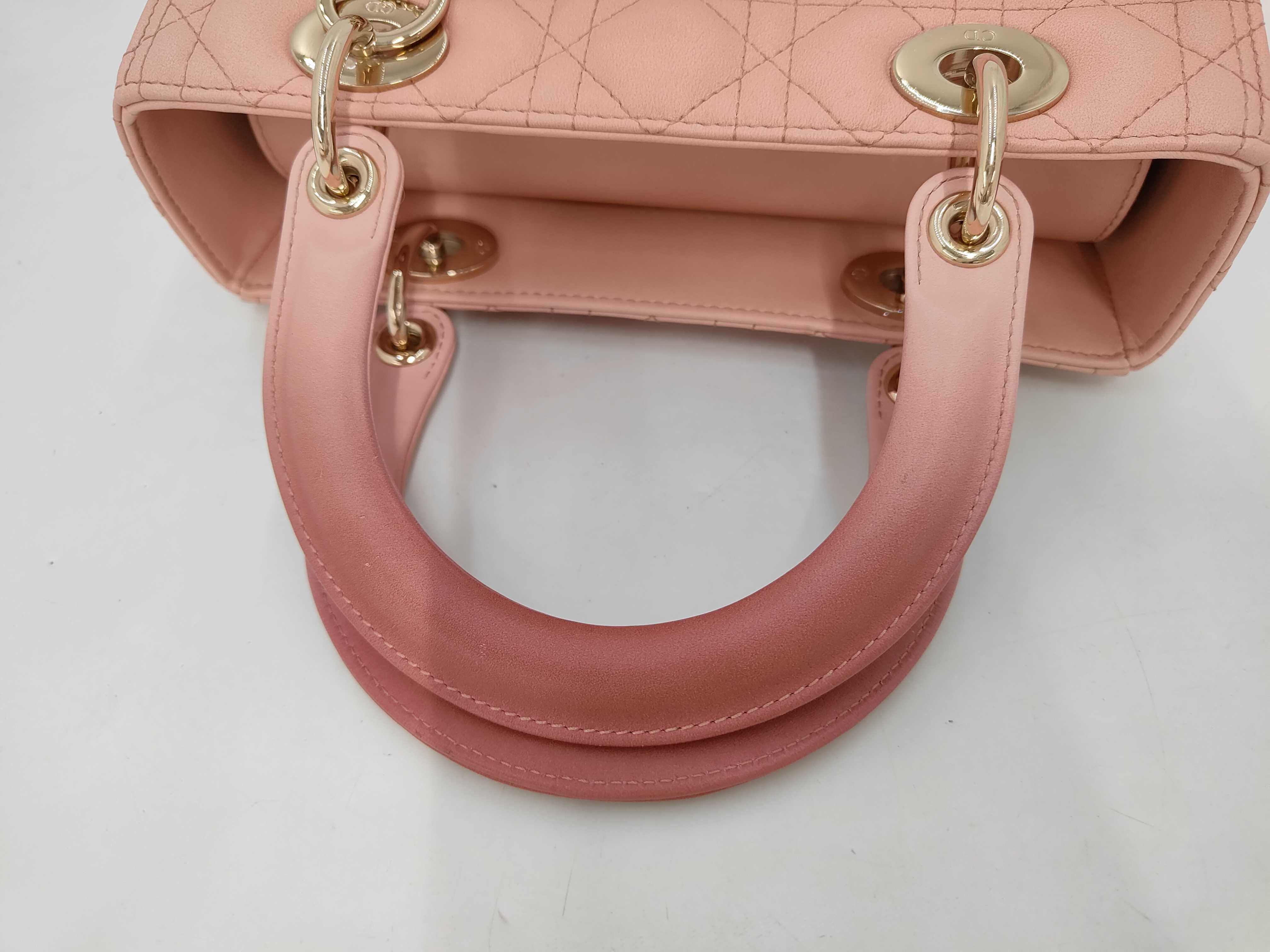 Cannage Lady Dior Leather 2-Way Handbag Pink Handbag — view 4