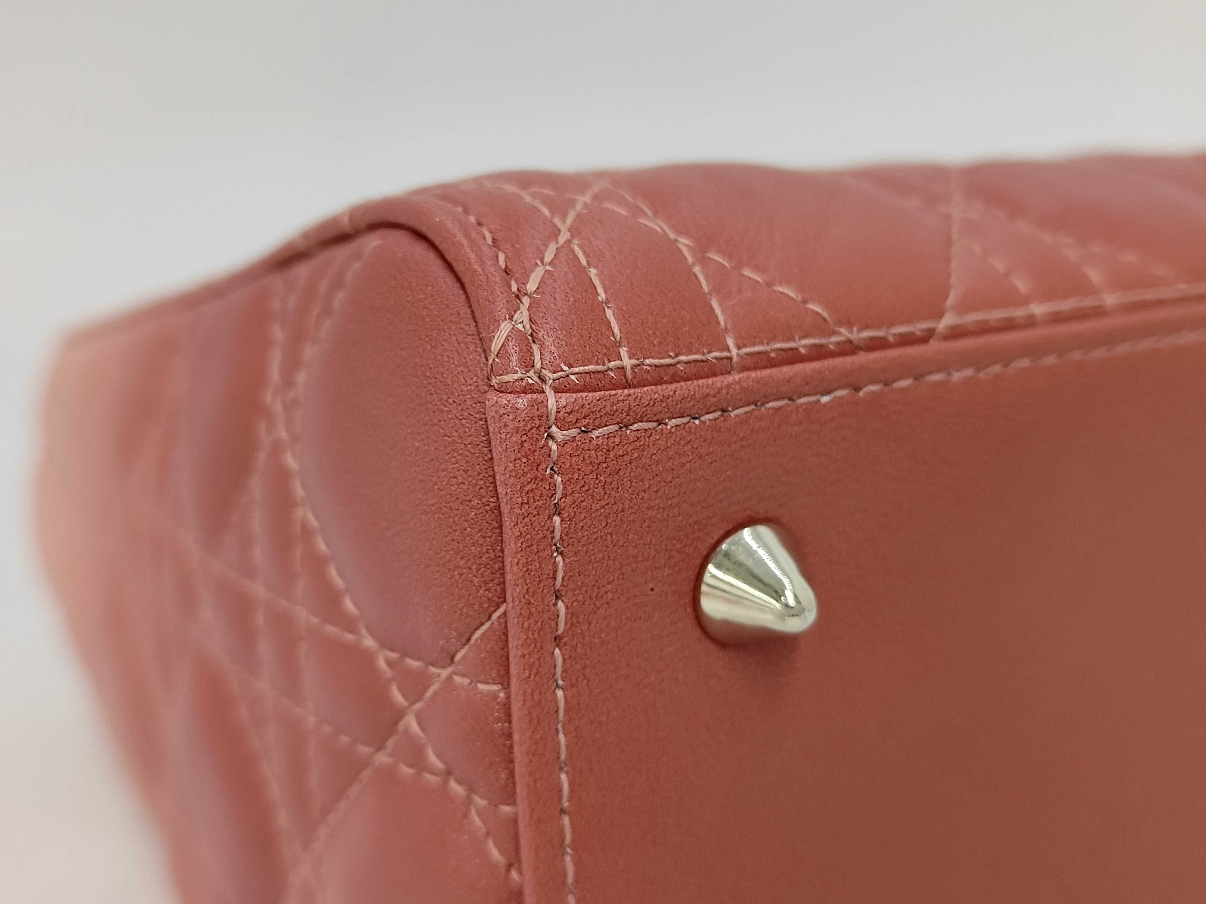 Cannage Lady Dior Leather 2-Way Handbag Pink Handbag — view 6