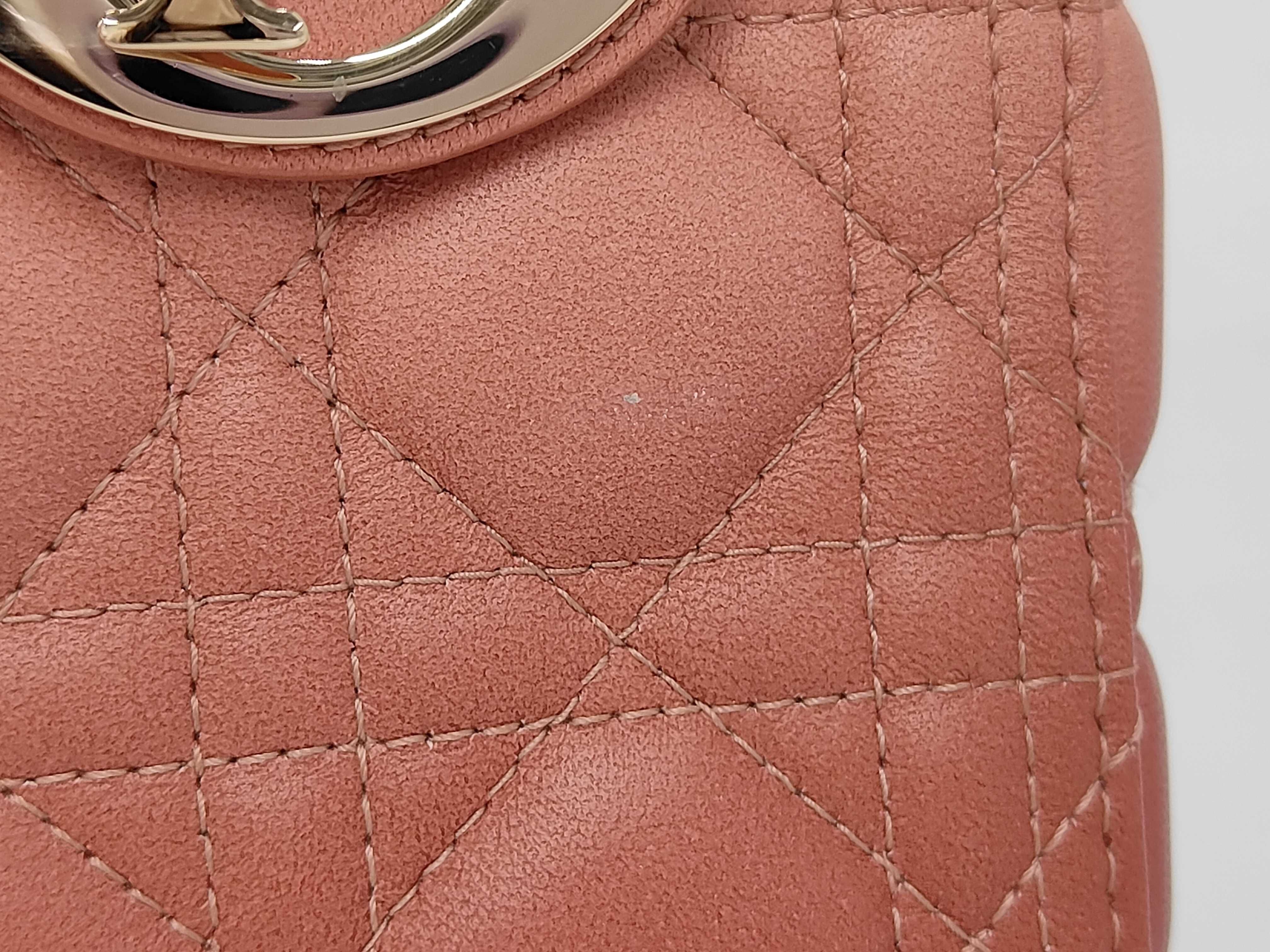 Cannage Lady Dior Leather 2-Way Handbag Pink Handbag — view 10