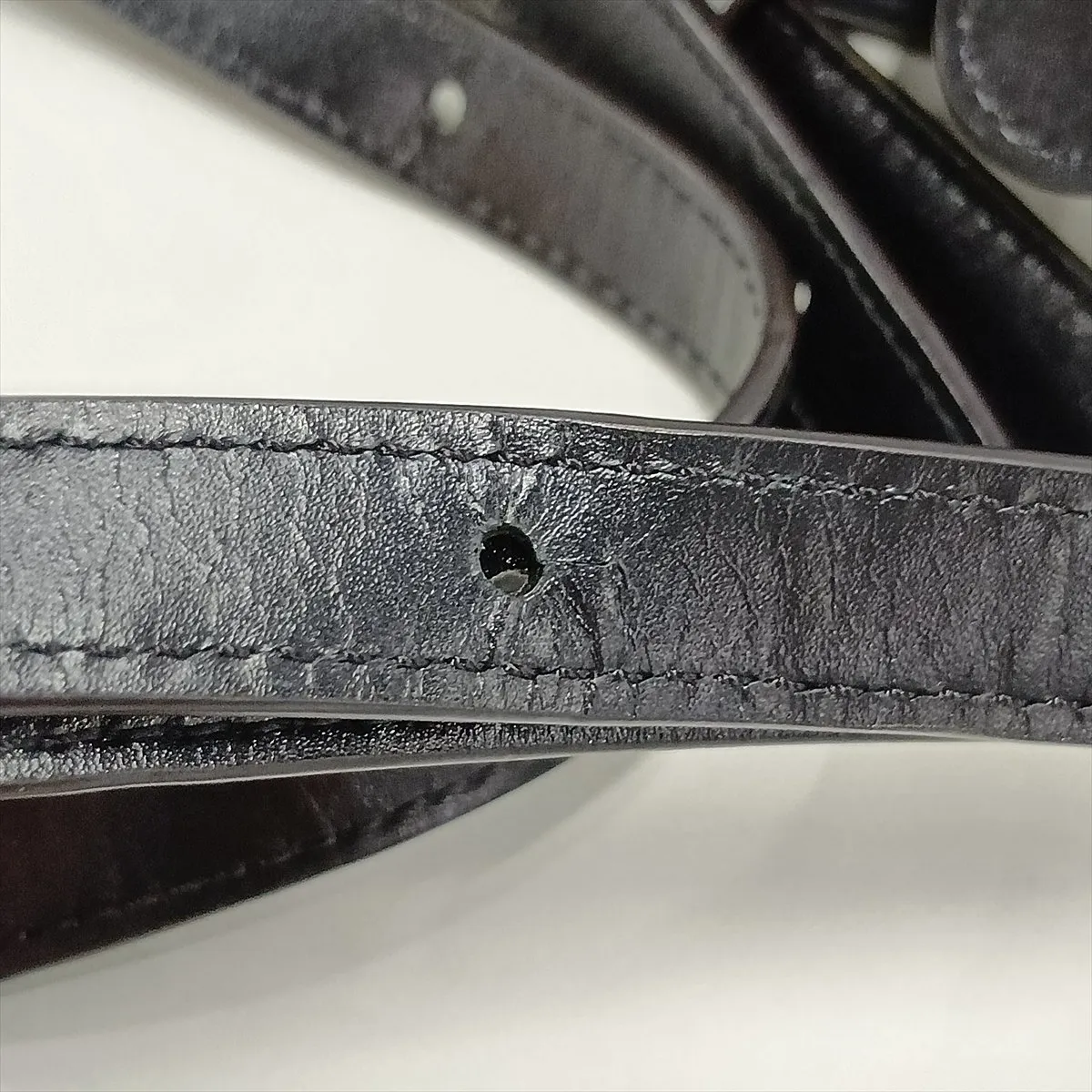 Leather Shoulder Bag, Black — view 10