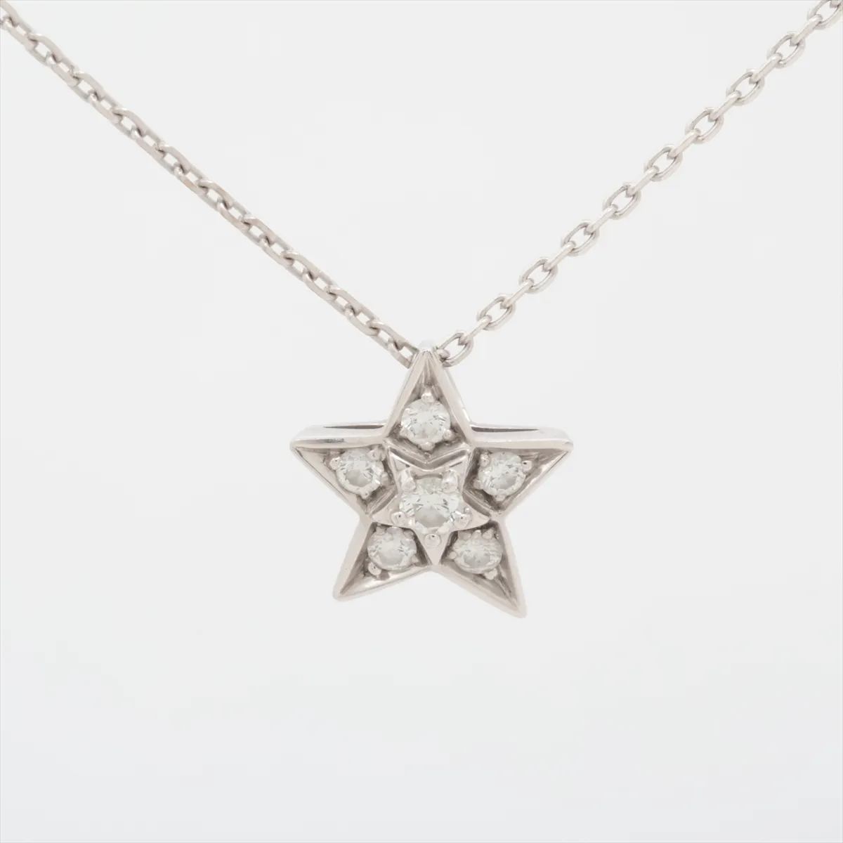 Comet Diamond Necklace 750(WG) 4.3g 21R4419 No chain brand stamp