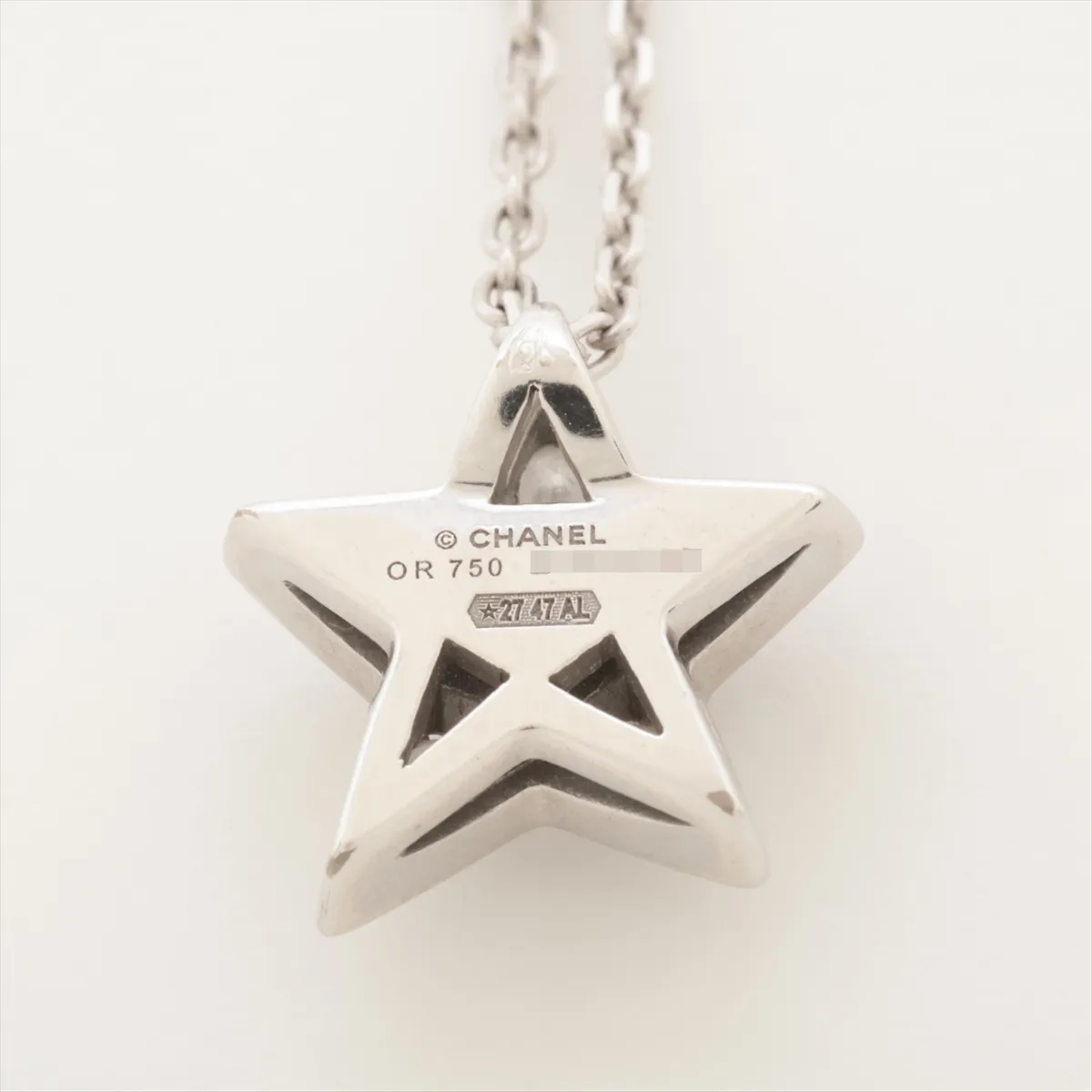 Comet Diamond Necklace 750(WG) 4.3g 21R4419 No chain brand stamp — view 4