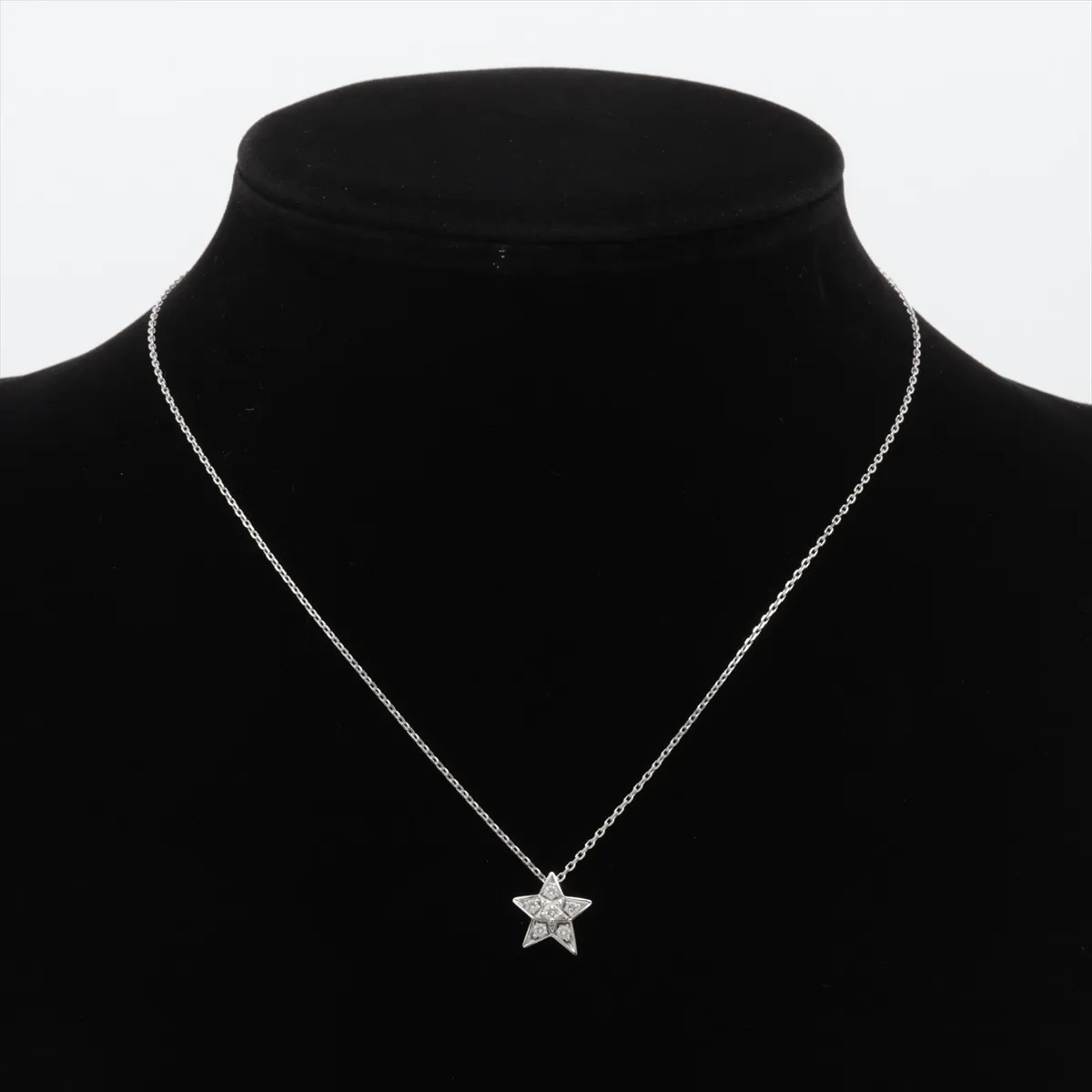 Comet Diamond Necklace 750(WG) 4.3g 21R4419 No chain brand stamp — view 5