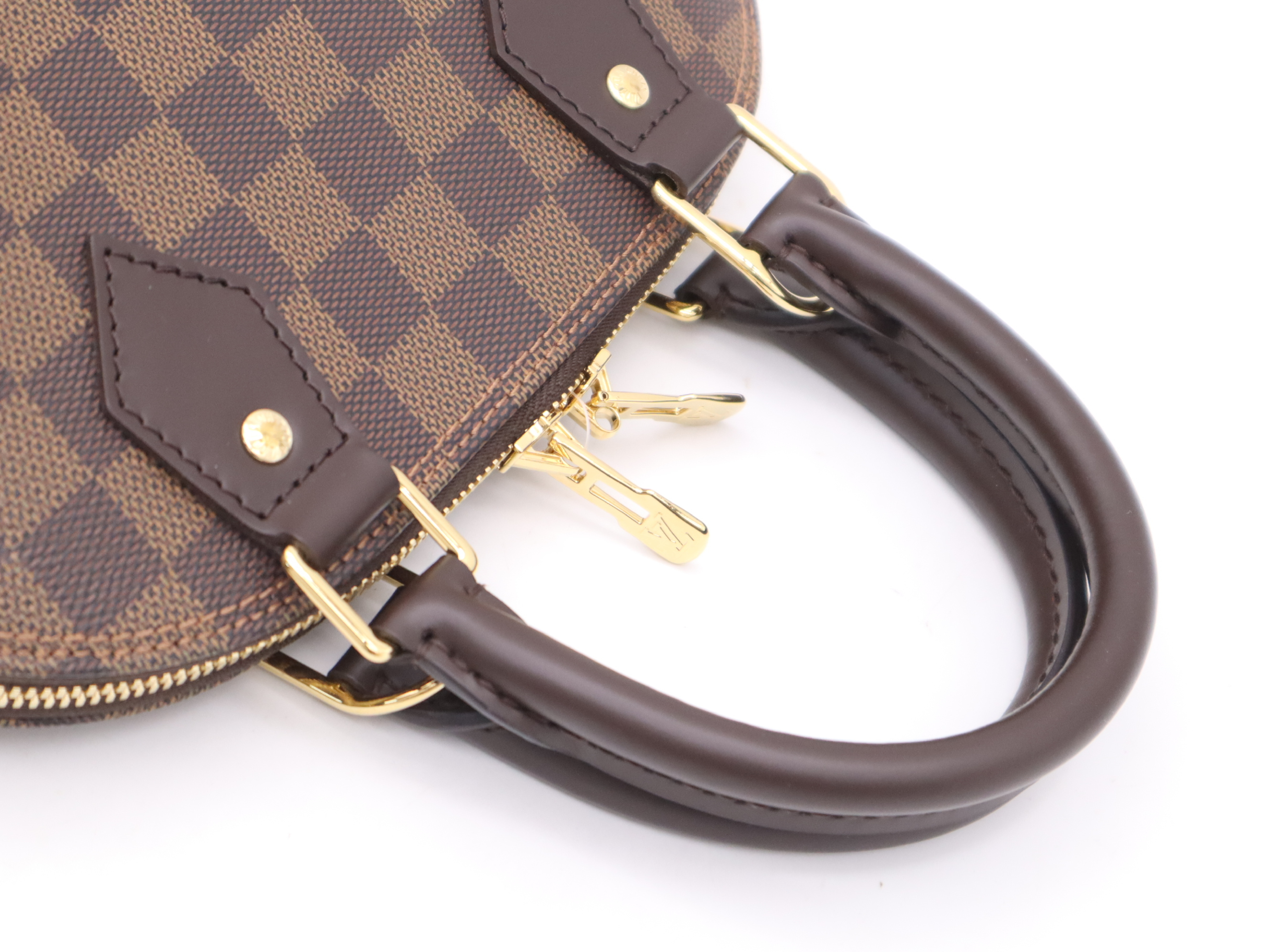 N41221 Damier Alma BB Handbag with Shoulder Strap, 2 Keys, Clochette, Dust Bag, and Box. — view 6