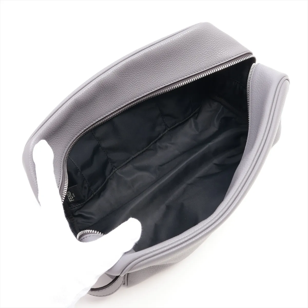 7AS378 Leather Pouch Gray — view 3