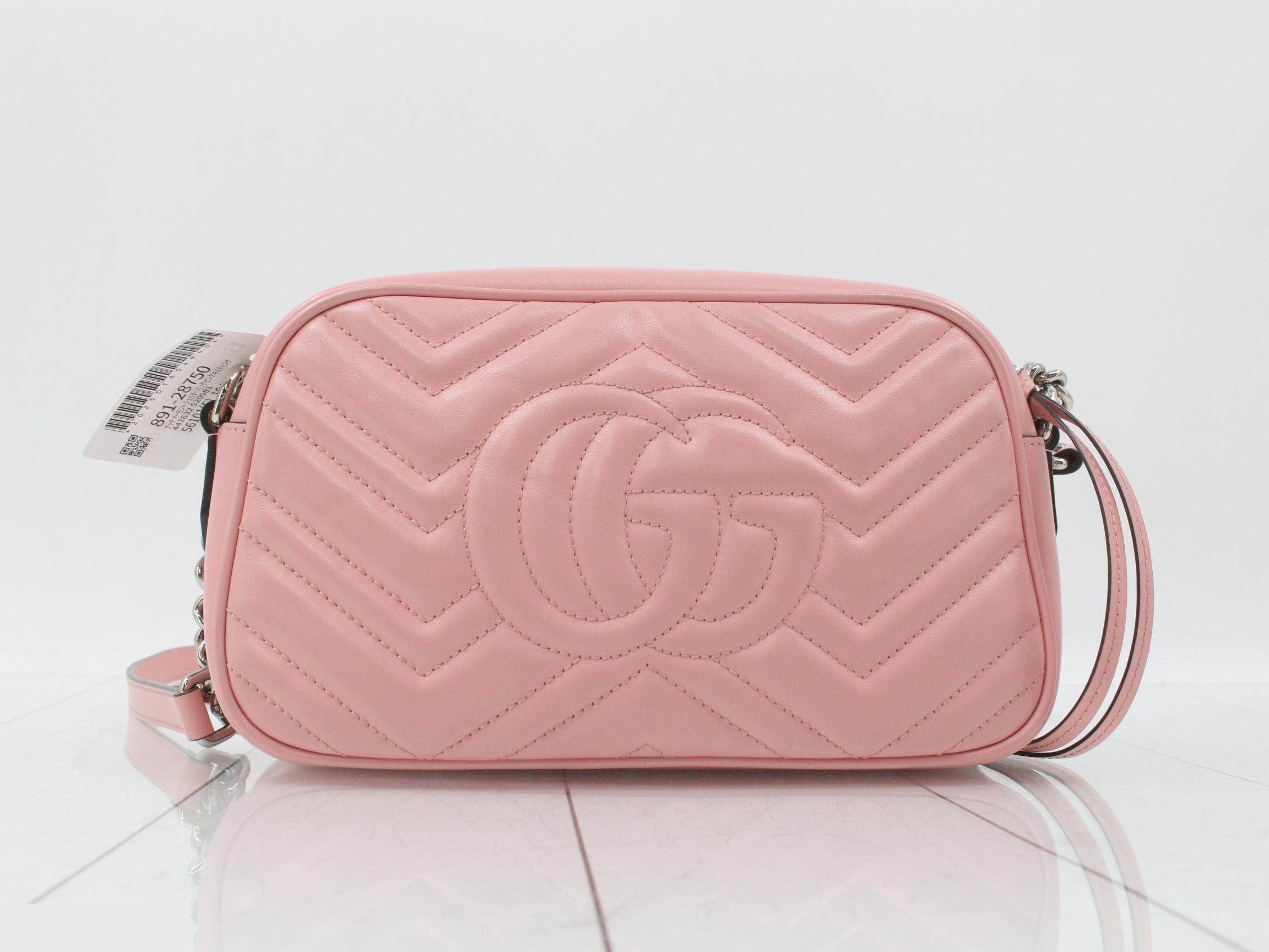 Marmont Shoulder Bag, Pink, Quilted, 447632 — view 2