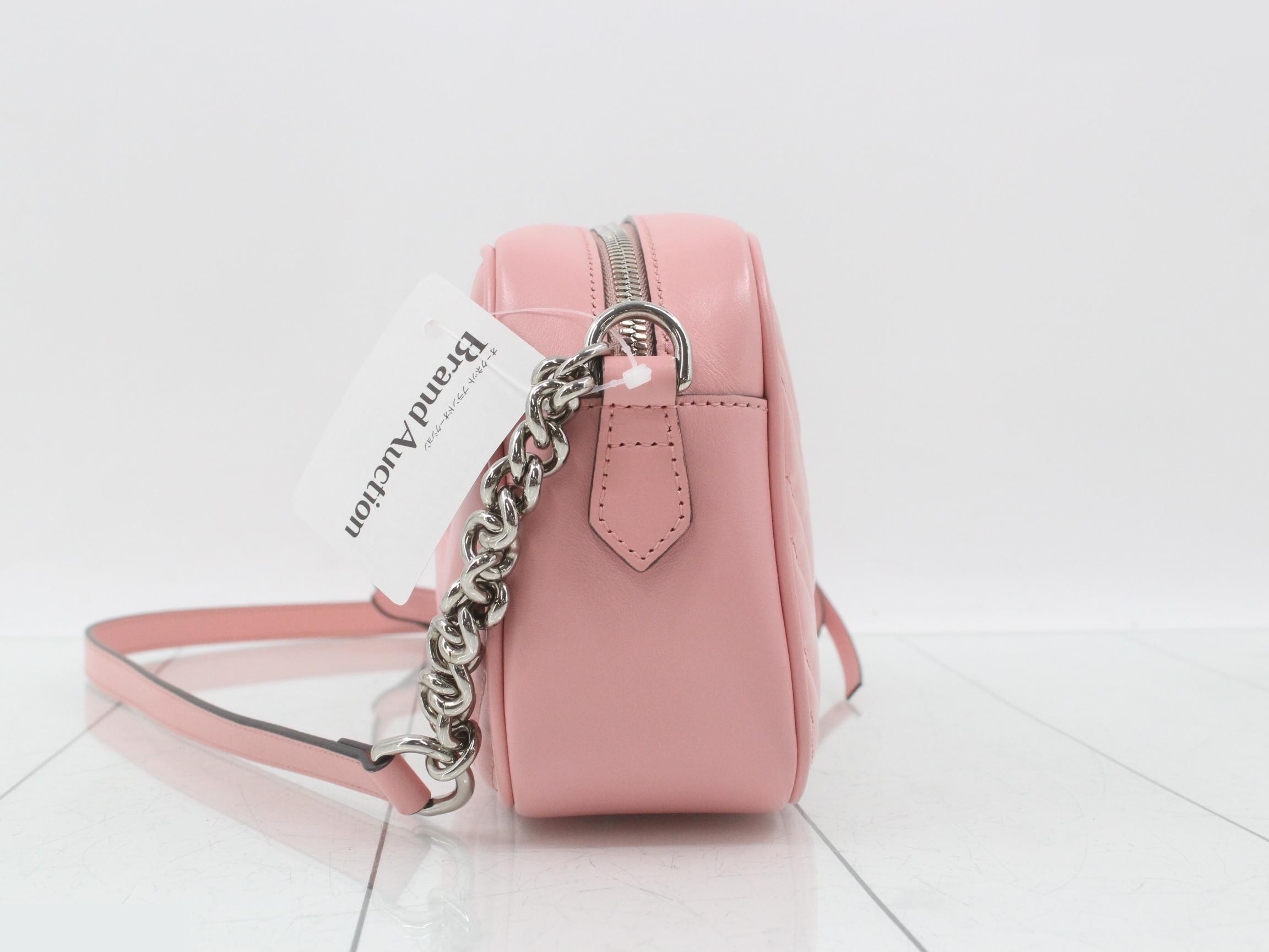 Marmont Shoulder Bag, Pink, Quilted, 447632 — view 3