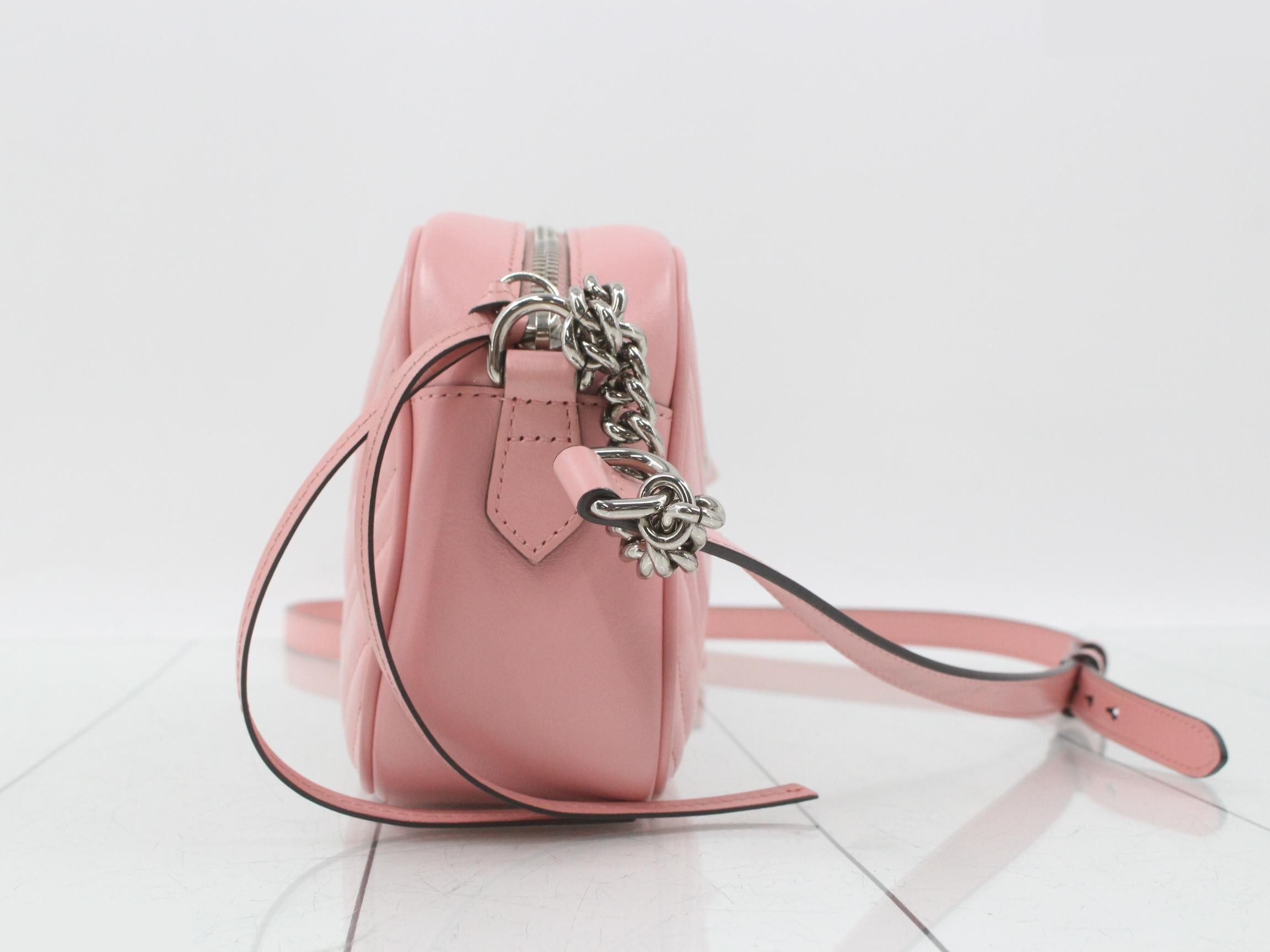 Marmont Shoulder Bag, Pink, Quilted, 447632 — view 4