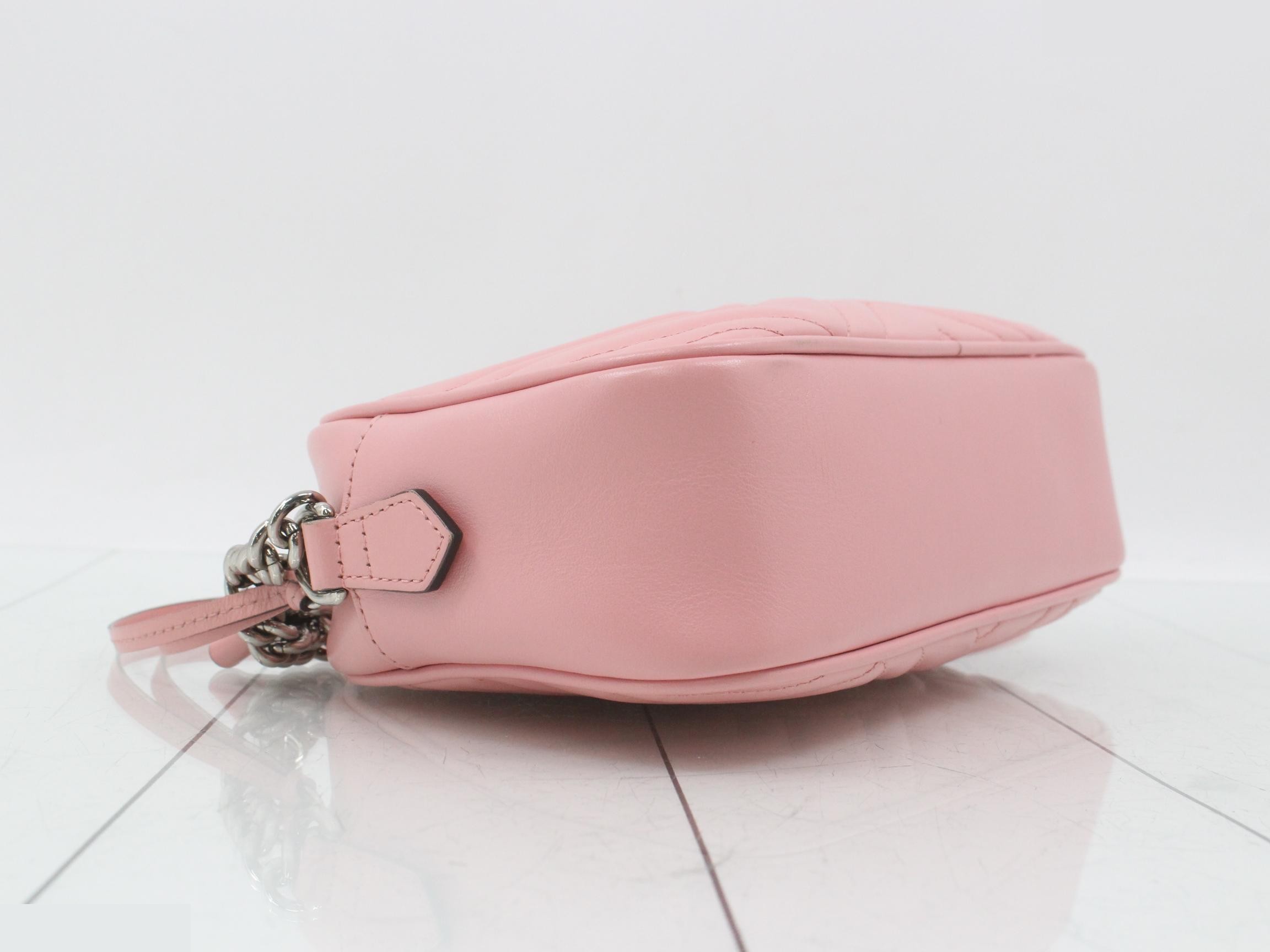 Marmont Shoulder Bag, Pink, Quilted, 447632 — view 5