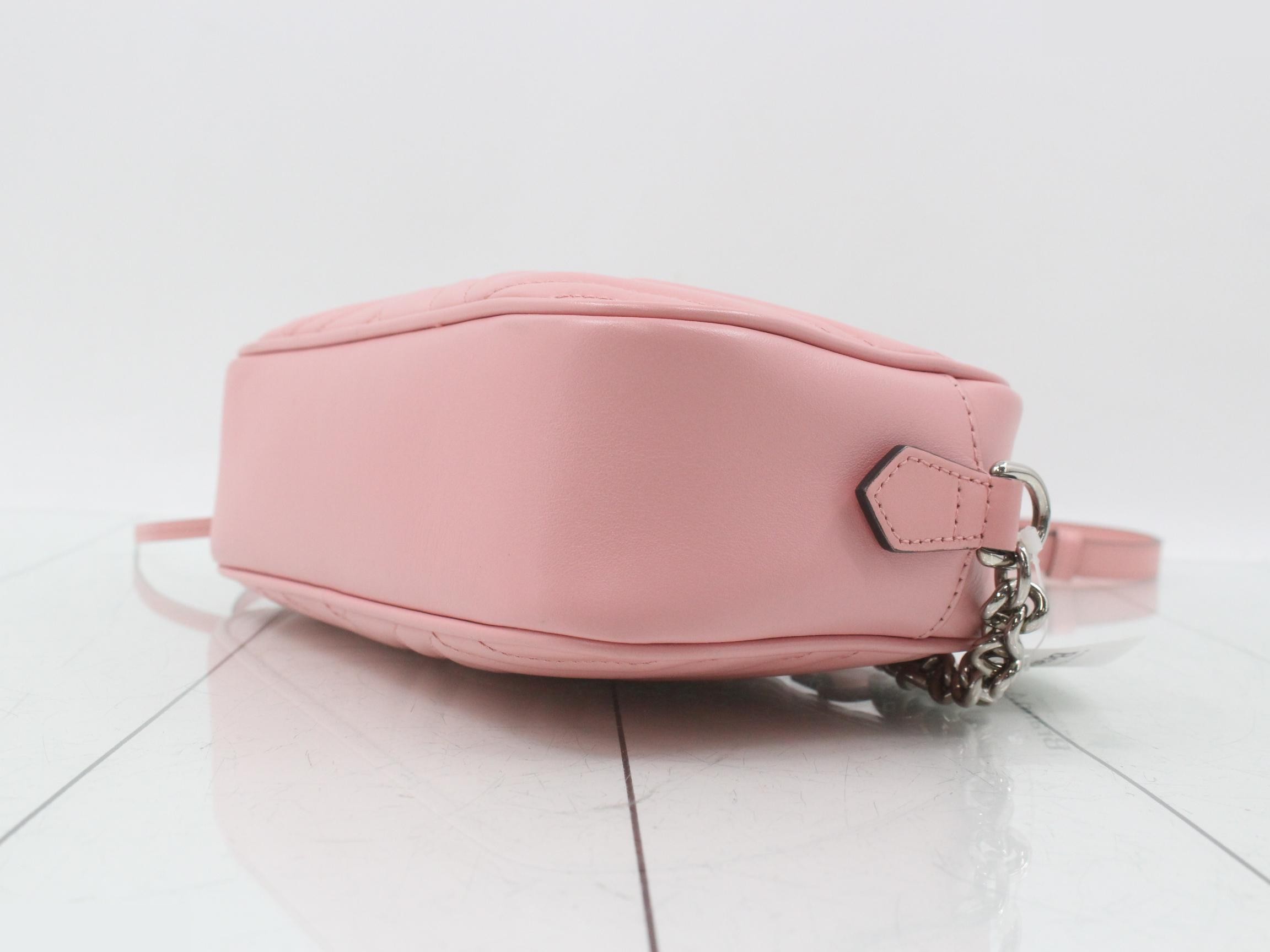 Marmont Shoulder Bag, Pink, Quilted, 447632 — view 6