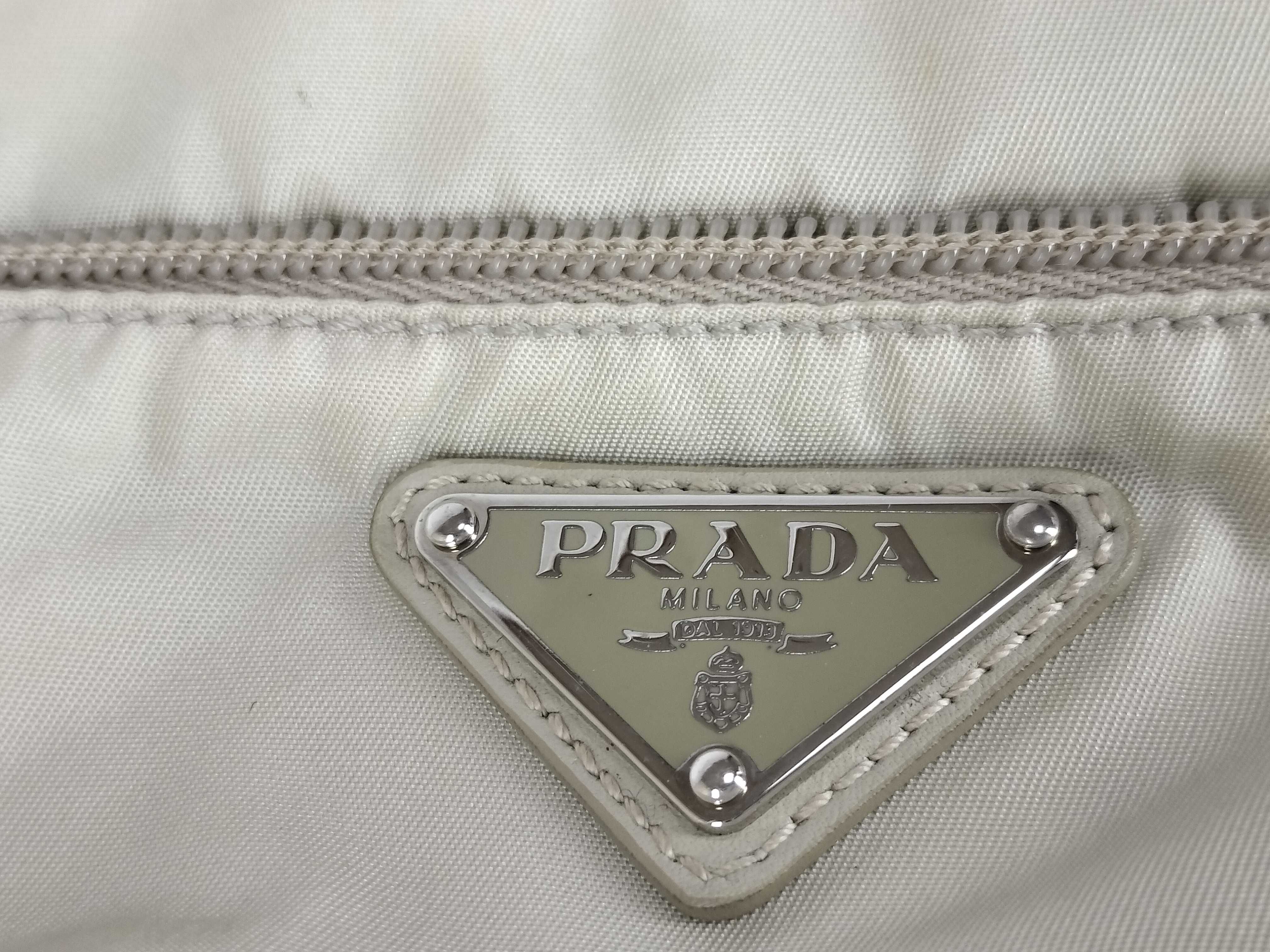 Nylon Shoulder Bag, Beige — view 14