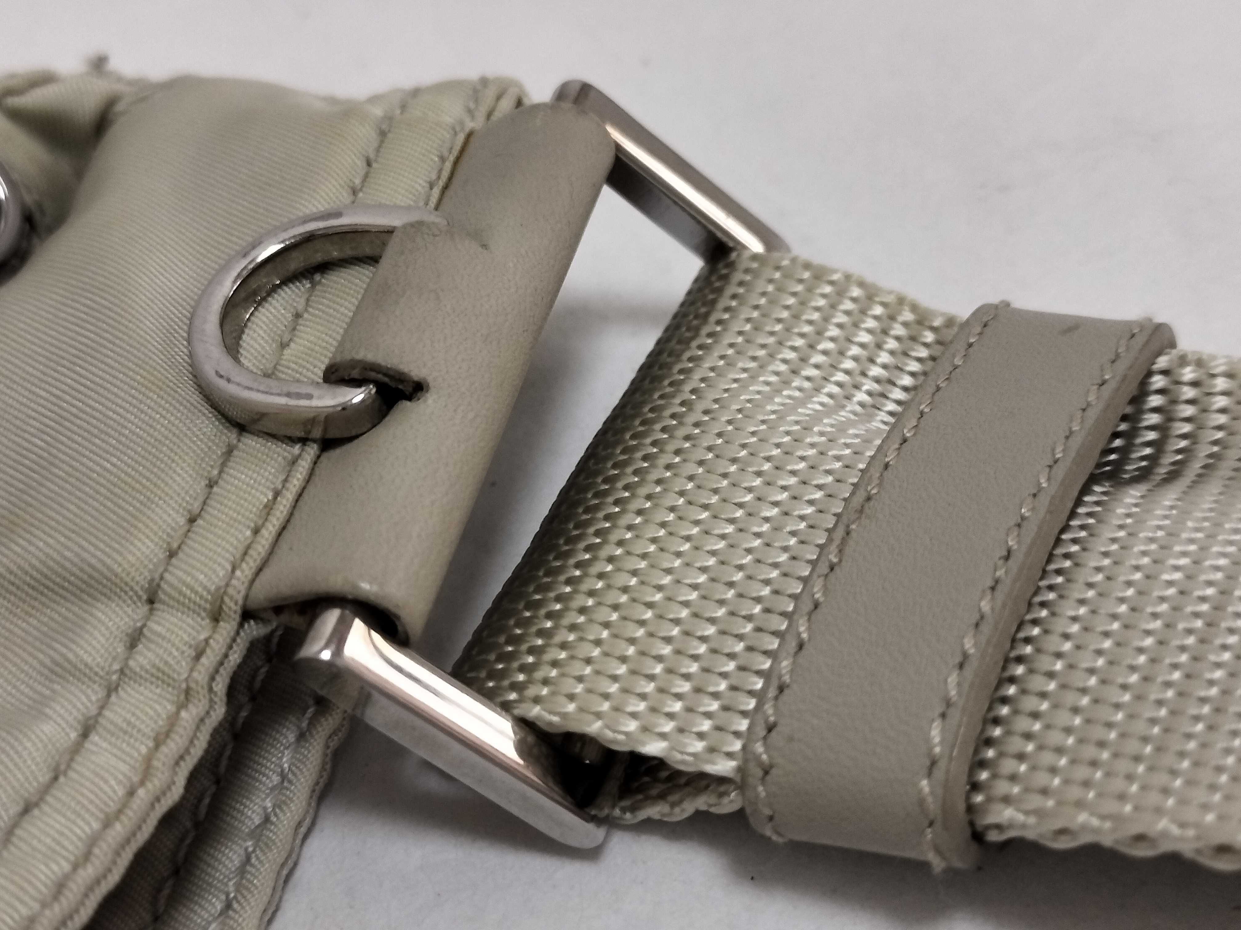 Nylon Shoulder Bag, Beige — view 5