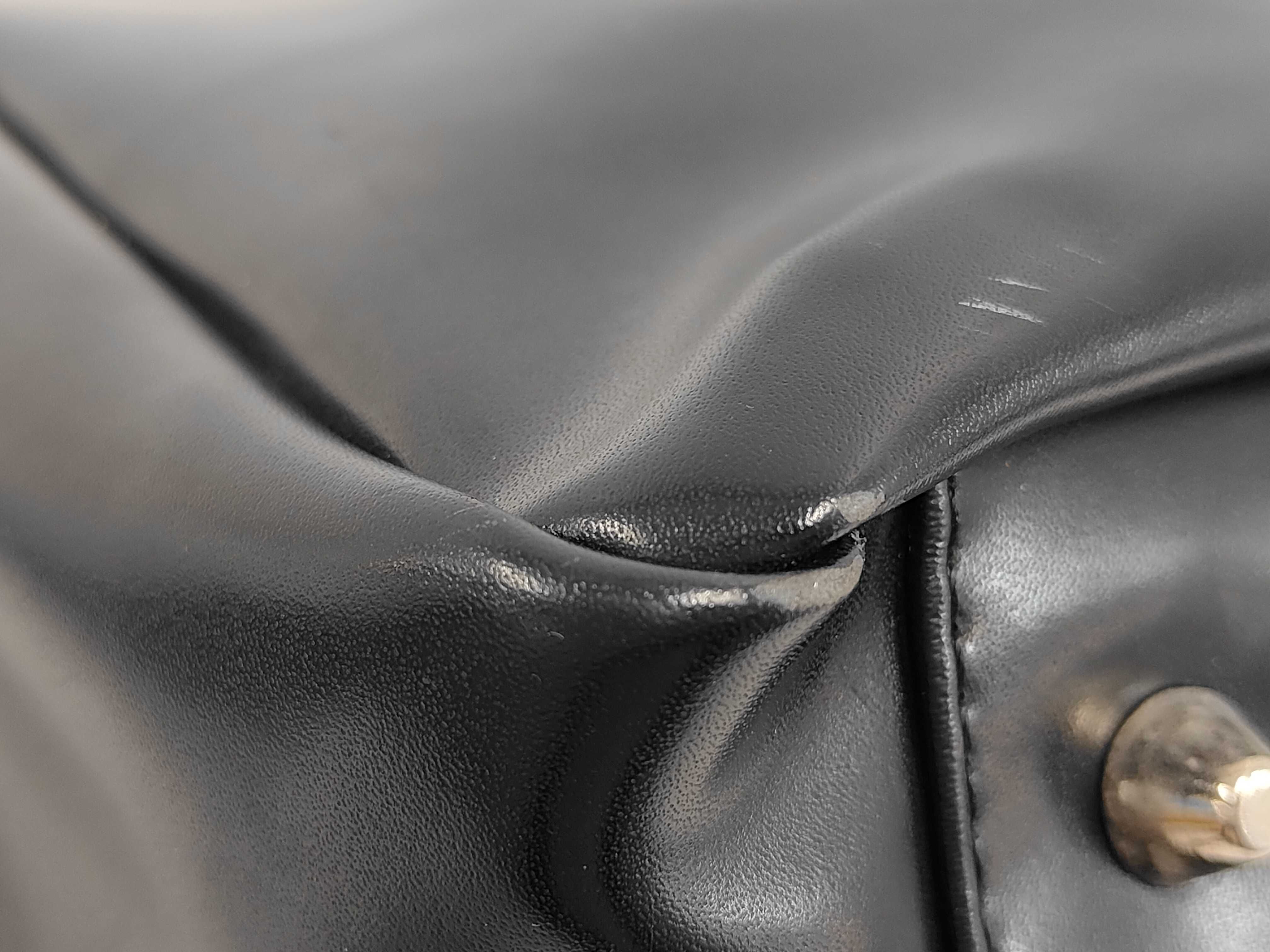 Calf Leather Tote Bag, Black Tote Bag — view 3
