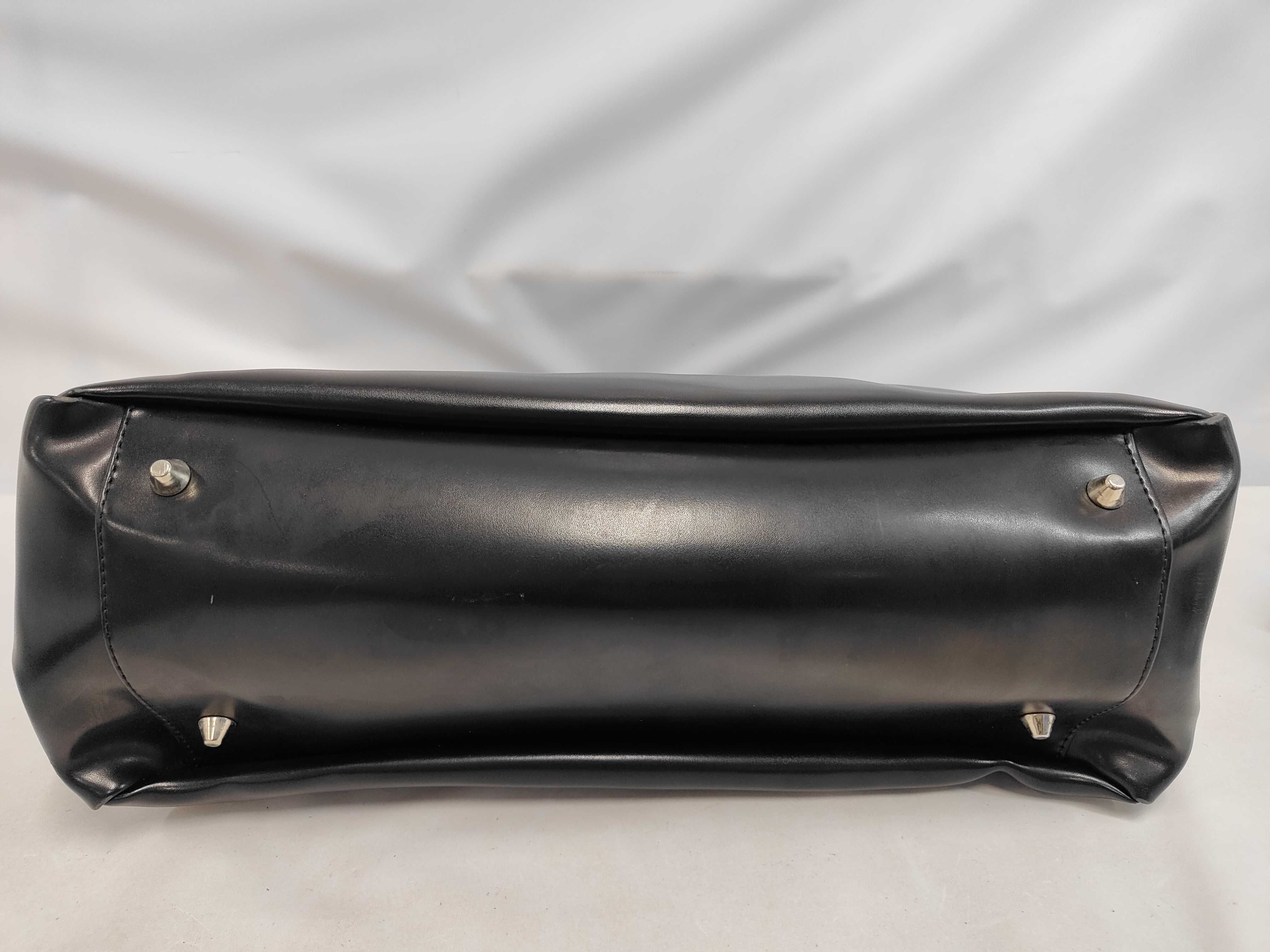Calf Leather Tote Bag, Black Tote Bag — view 4