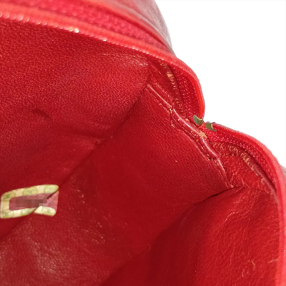Coco Mark Lambskin Chain Shoulder Bag, Round, Red, Gold Hardware, 0490621 (Serial Number 0) — view 9