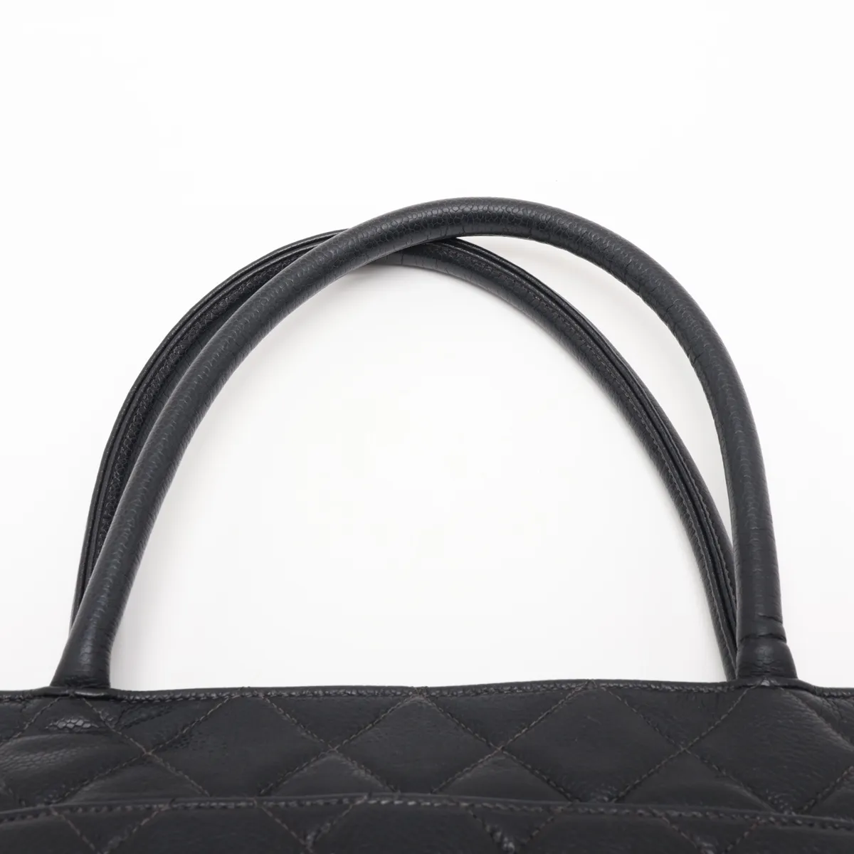 Reissue Caviar Skin Tote Bag, Black with Gold Hardware, 5421333, Series 5 — view 6