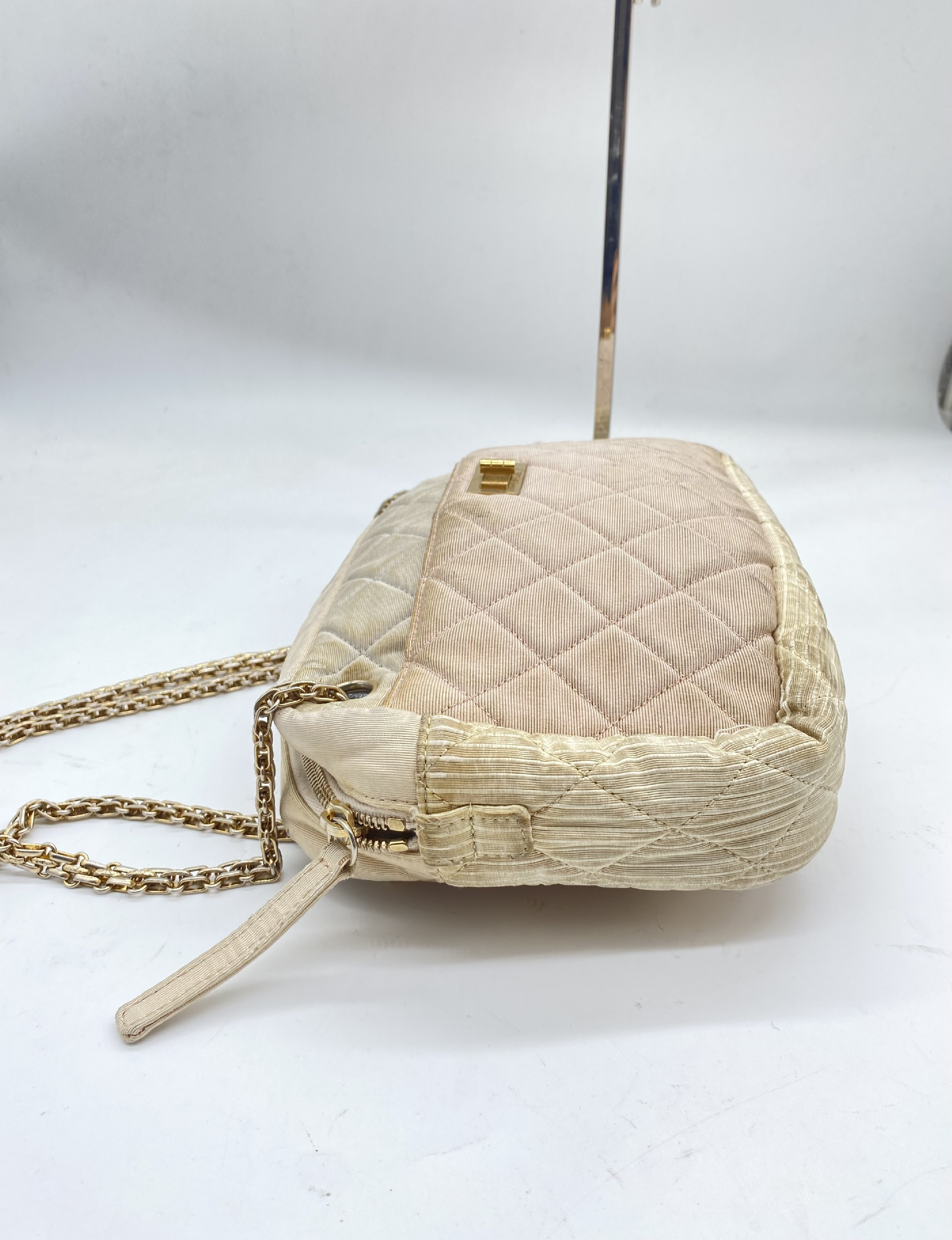 Matelassé 2.55 Canvas Shoulder Bag (with seal, serial number in the 12s) — view 4