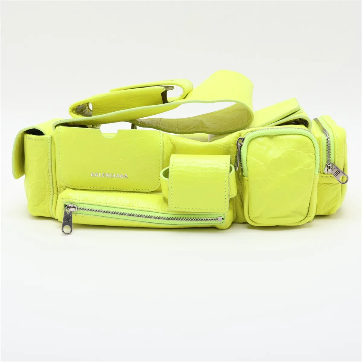 Superbusy Leather Shoulder Bag, Yellow, 762516 — view 2
