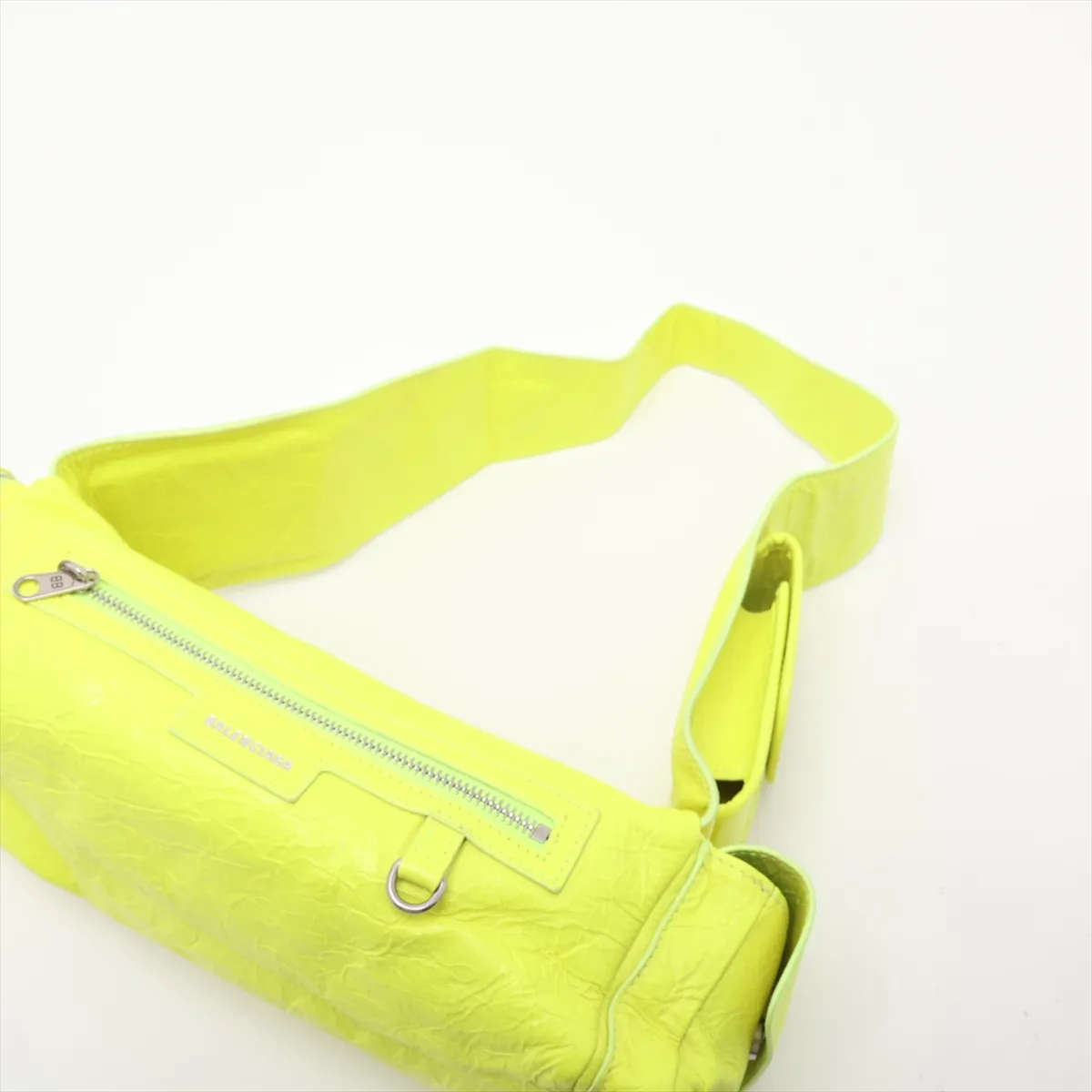 Superbusy Leather Shoulder Bag, Yellow, 762516 — view 5