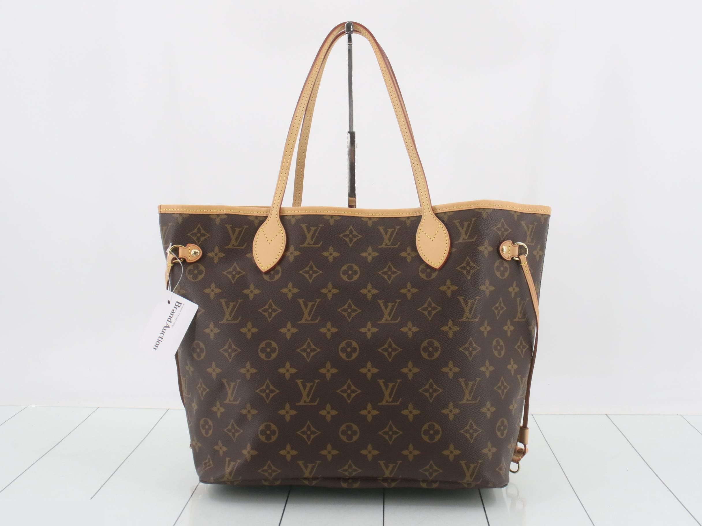 Monogram Neverfull MM Fuchsia Tote Bag with Pouch — view 2