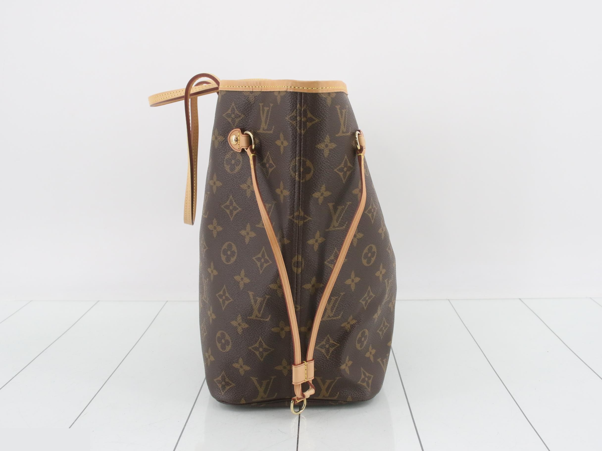 Monogram Neverfull MM Fuchsia Tote Bag with Pouch — view 4