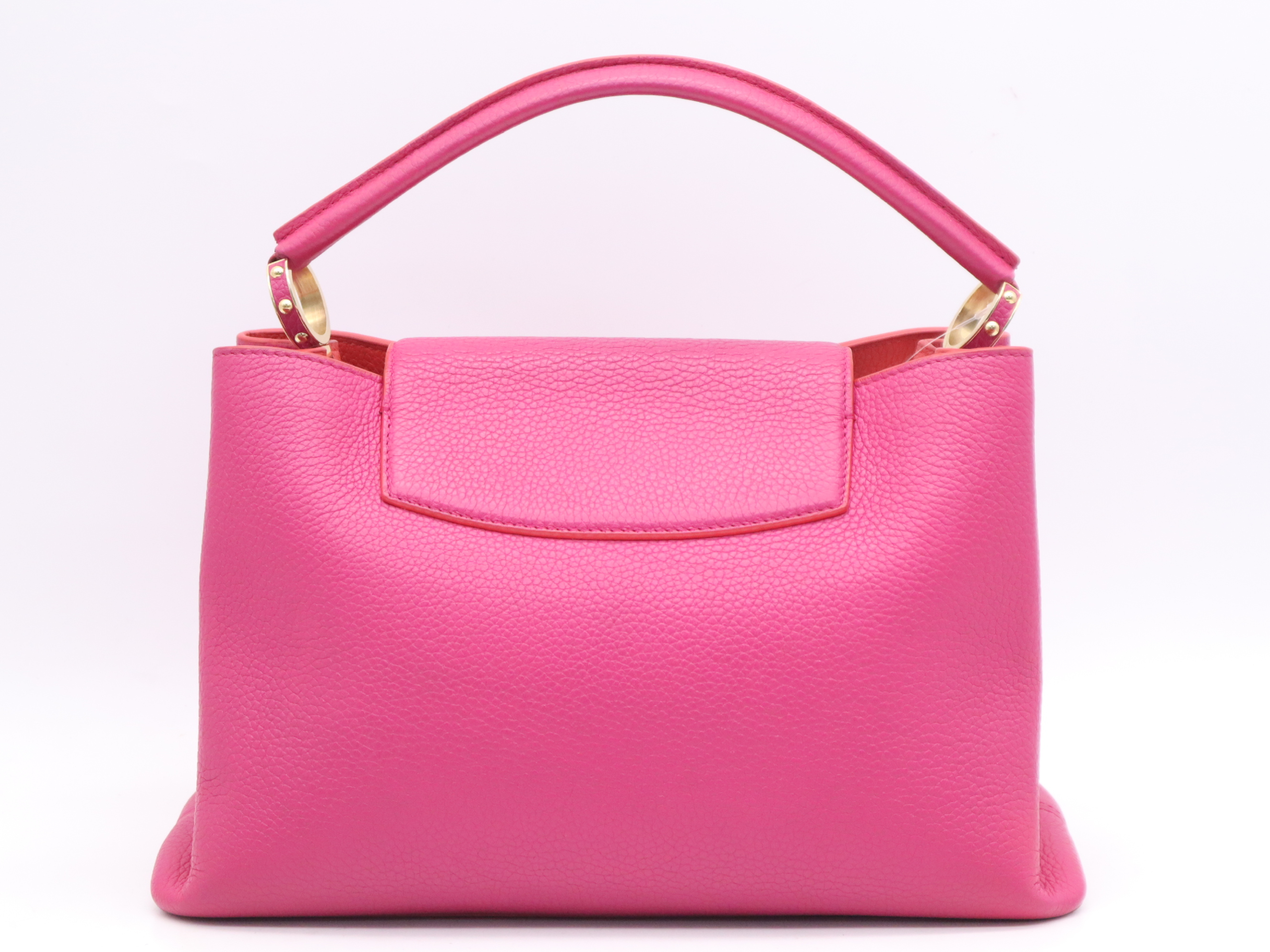 M94631 Taurillon Capucines MM Fuchsia Pink Handbag — view 2