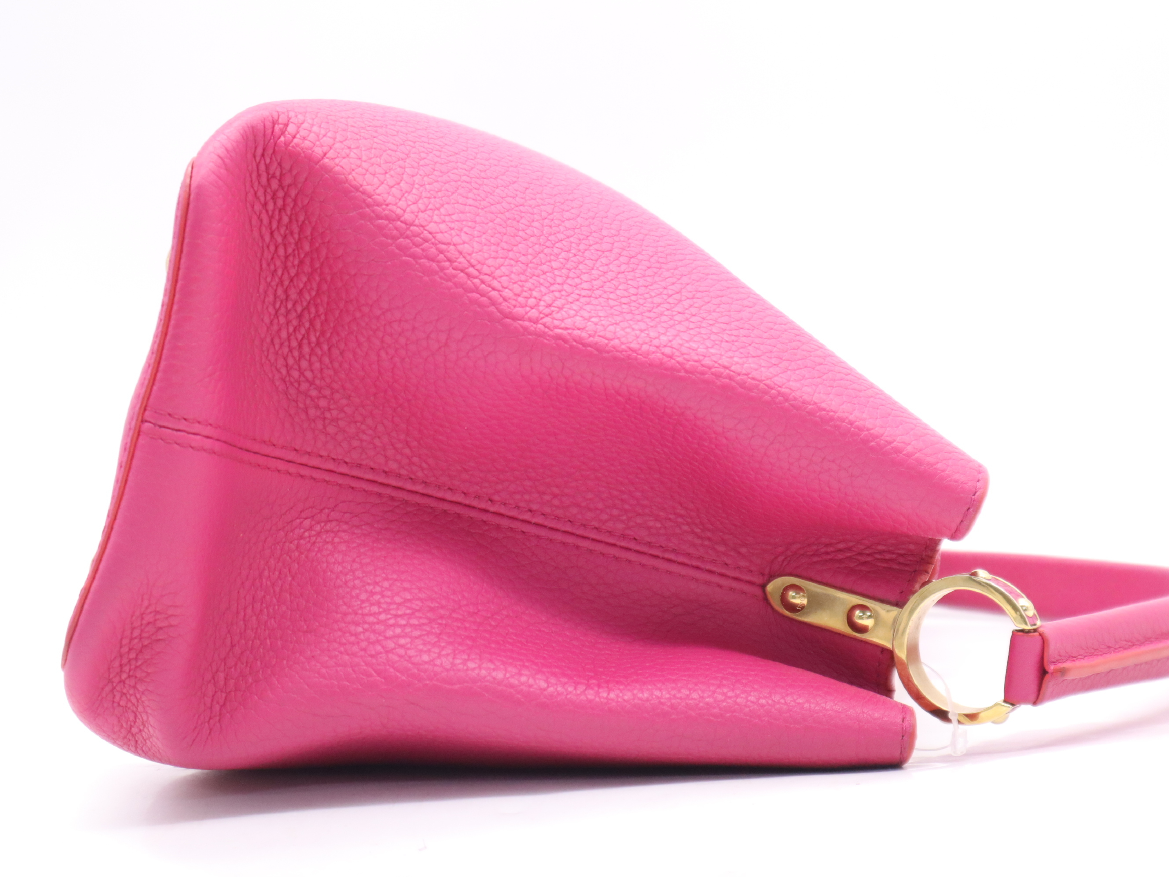 M94631 Taurillon Capucines MM Fuchsia Pink Handbag — view 5