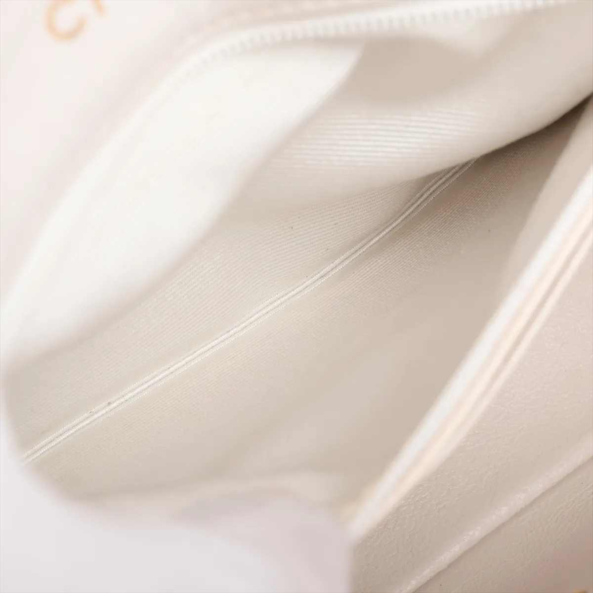 Mini Matelassé 17 Lambskin Single Flap Single Chain Bag, White with Gold Hardware, 1712407, Series 1, A01115 — view 7